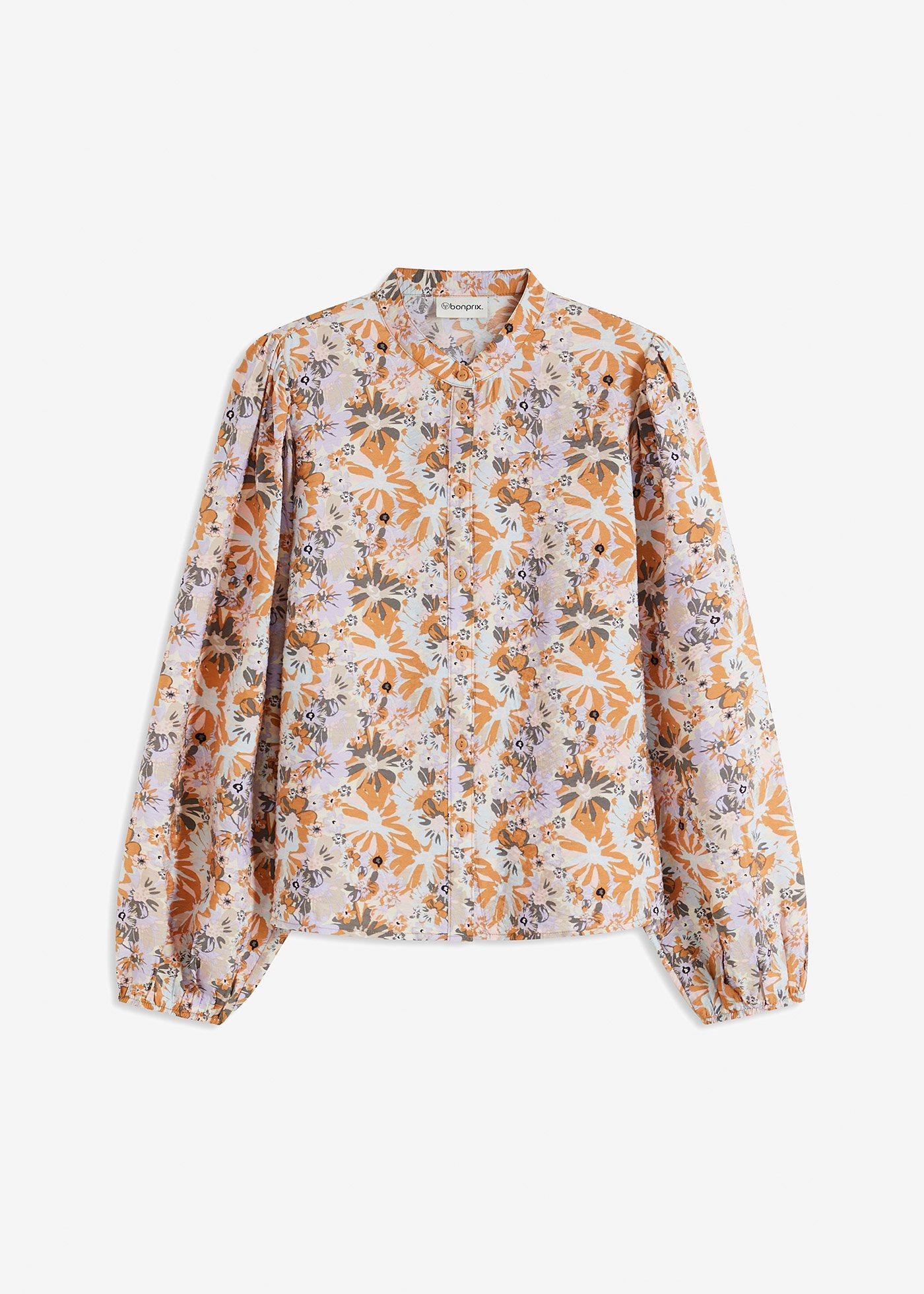 Bluse aus strukturierter Viskose