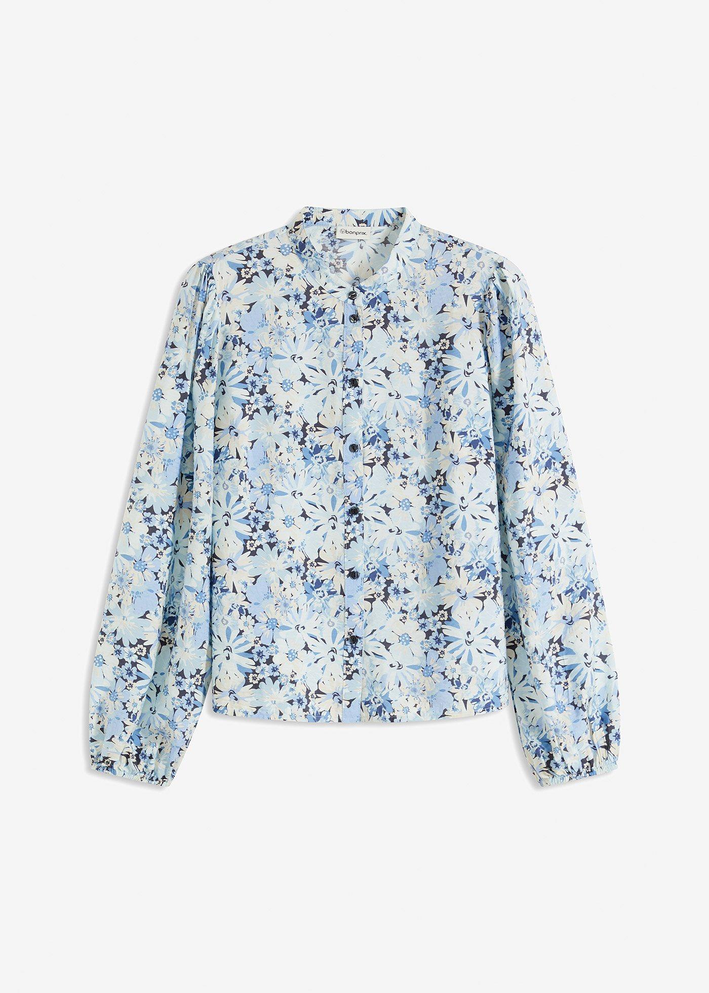 Bluse aus strukturierter Viskose