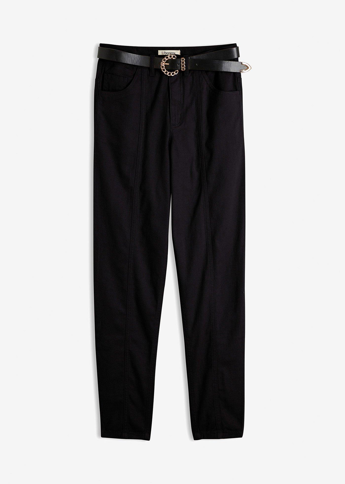 Barrel Twill-Hose mit Gürtel