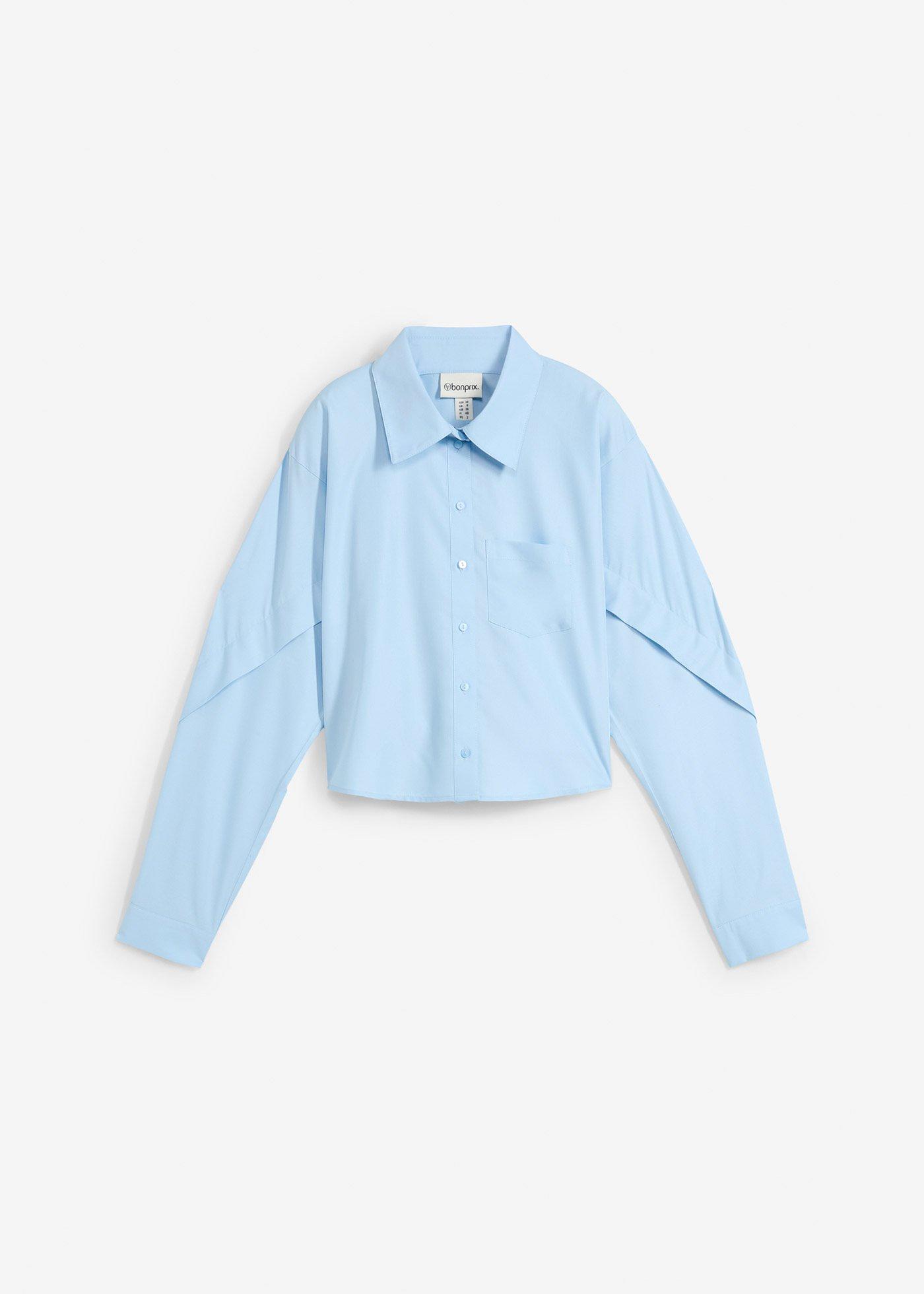 Cropped Bluse aus reiner Baumwolle