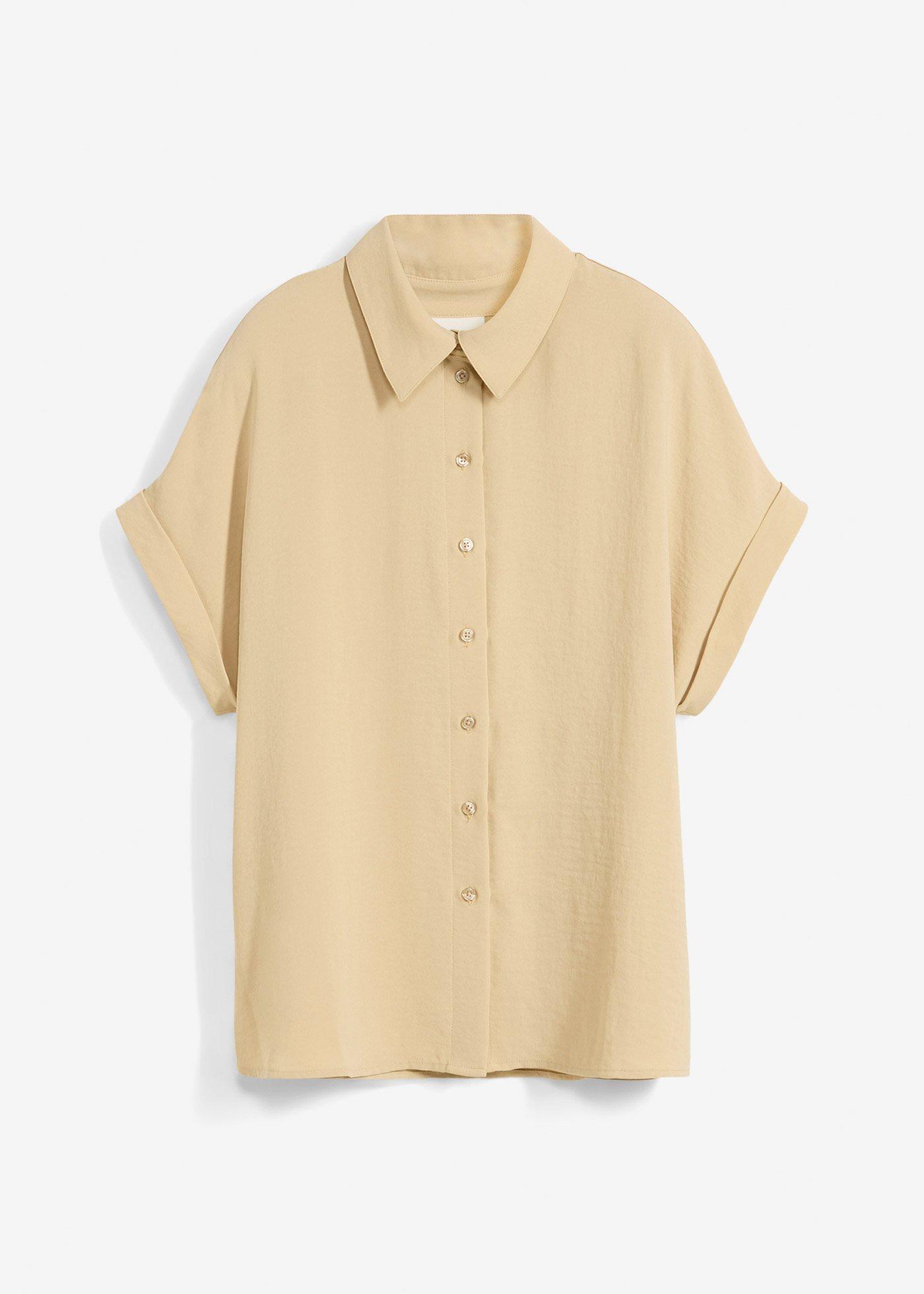 Oversized Bluse aus strukturiertem Crêpe
