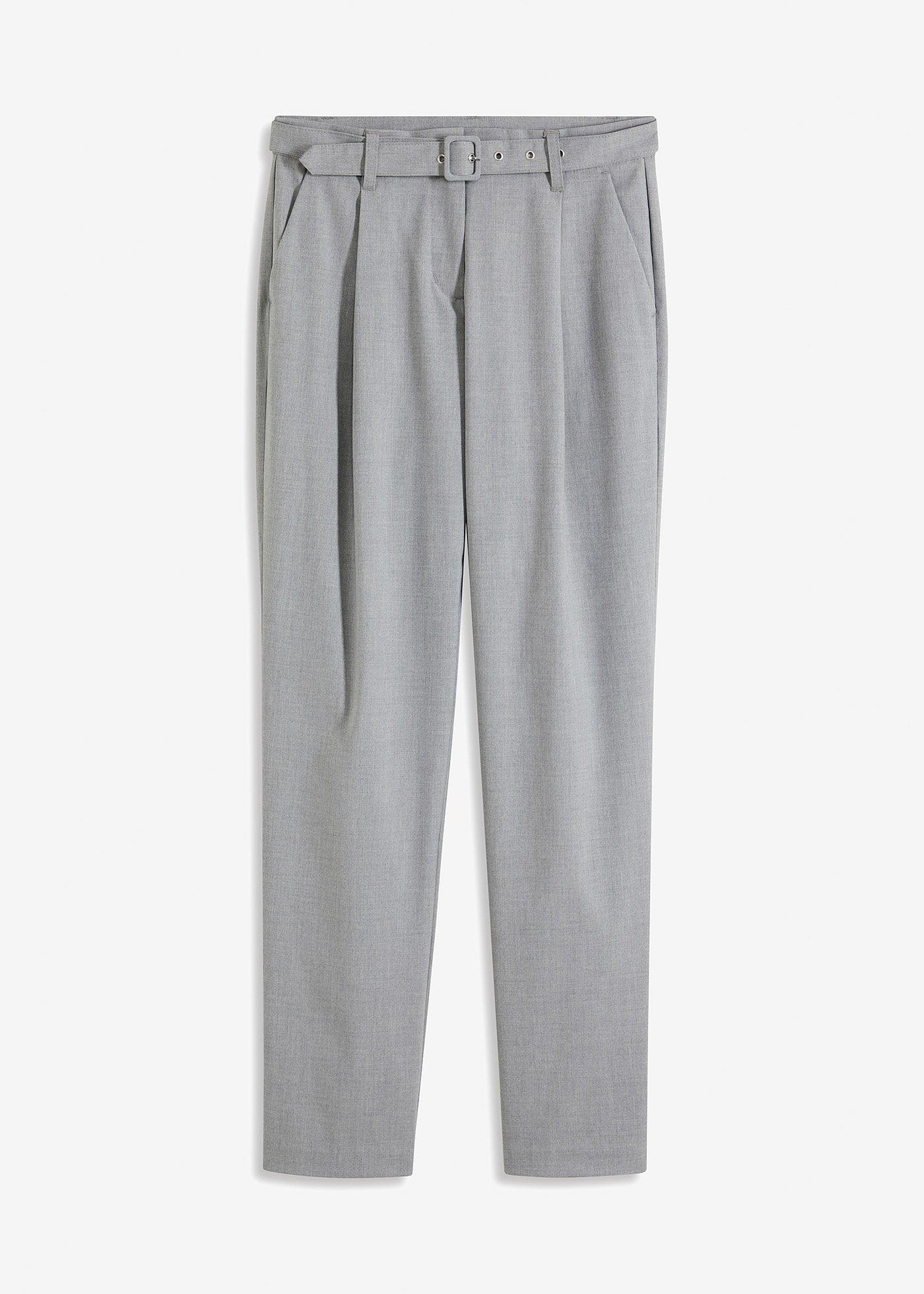 Bundfaltenhose mit Gürtel