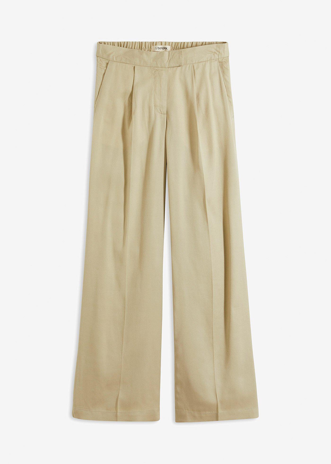 Lyocell Hose mit Bundfalten
