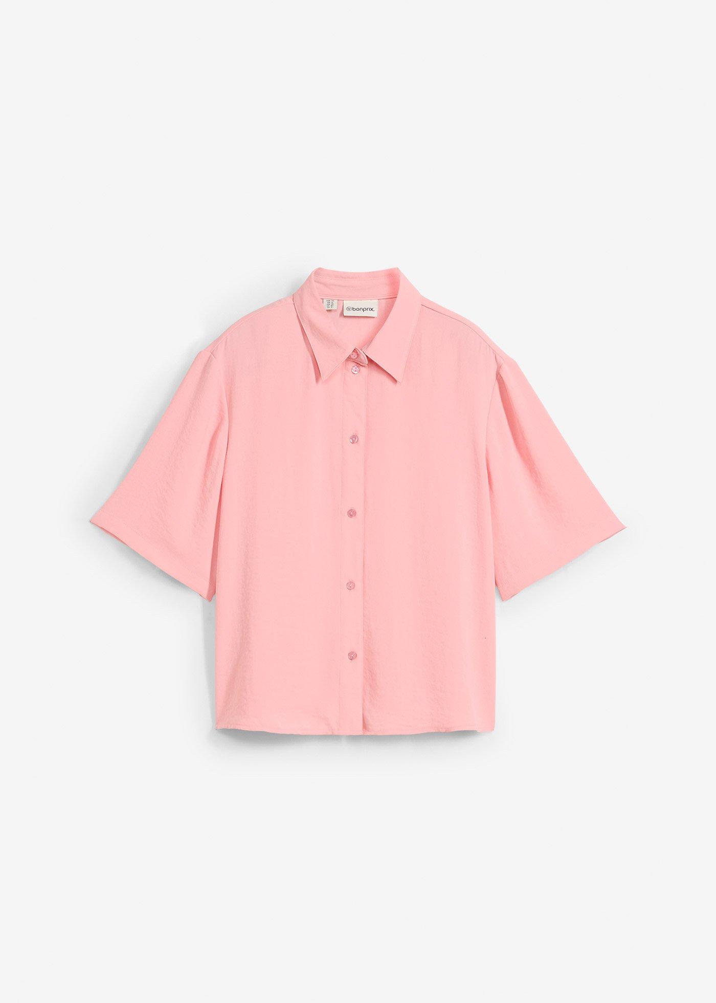 Boxy Bluse aus leichtem Crêpe