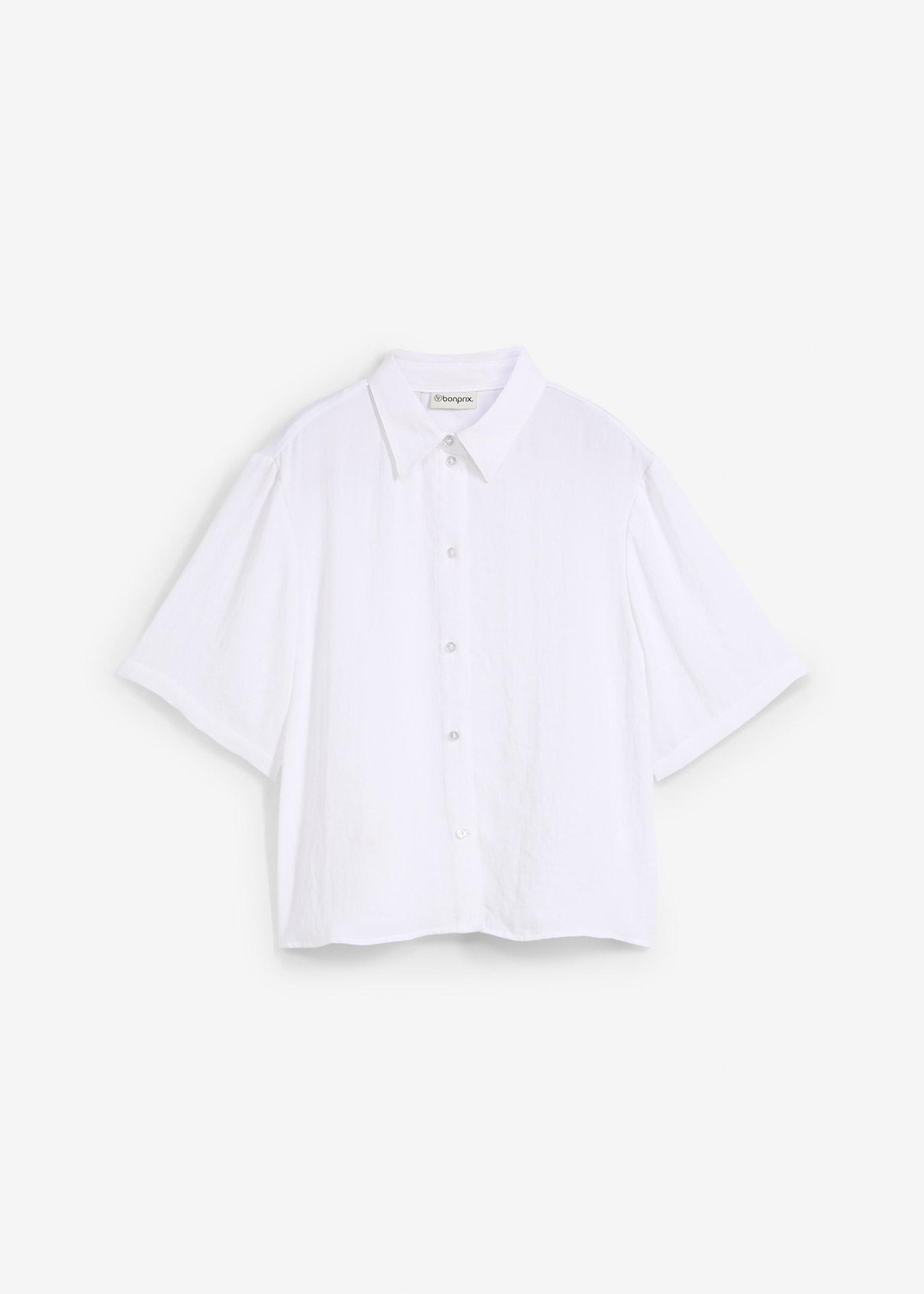 Boxy Bluse aus leichtem Crêpe