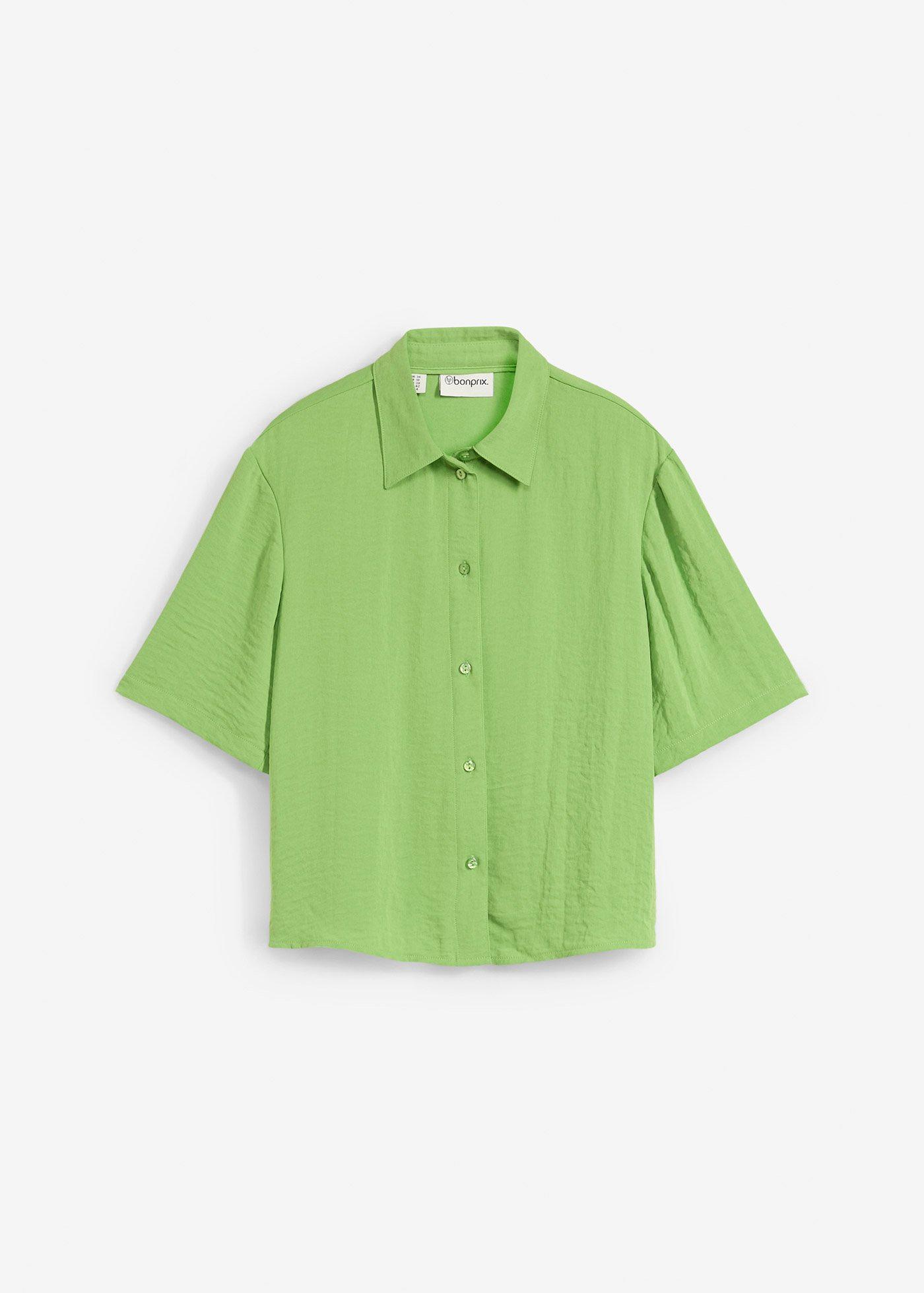 Boxy Bluse aus leichtem Crêpe