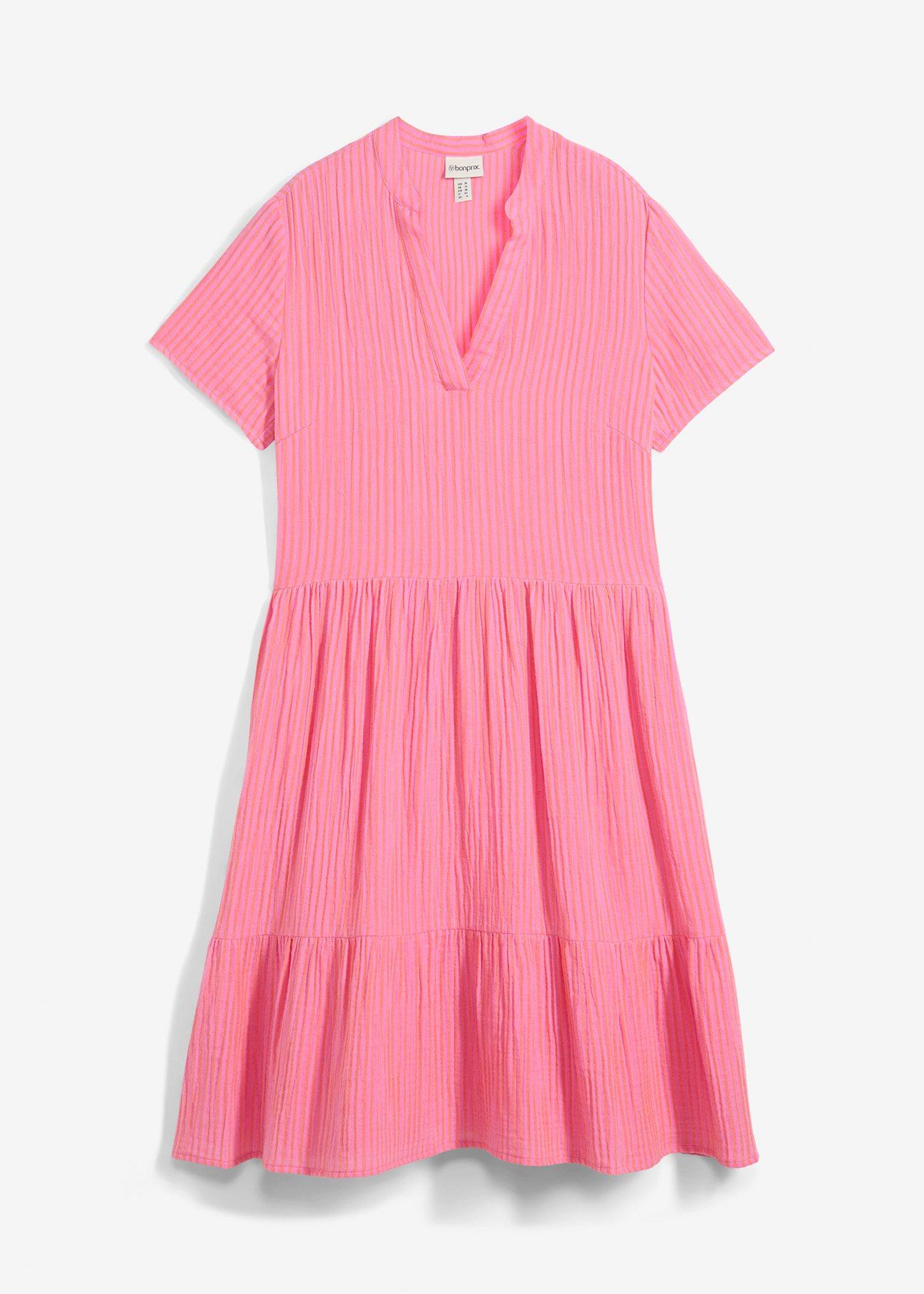 Gestreiftes Kleid aus Musselin
