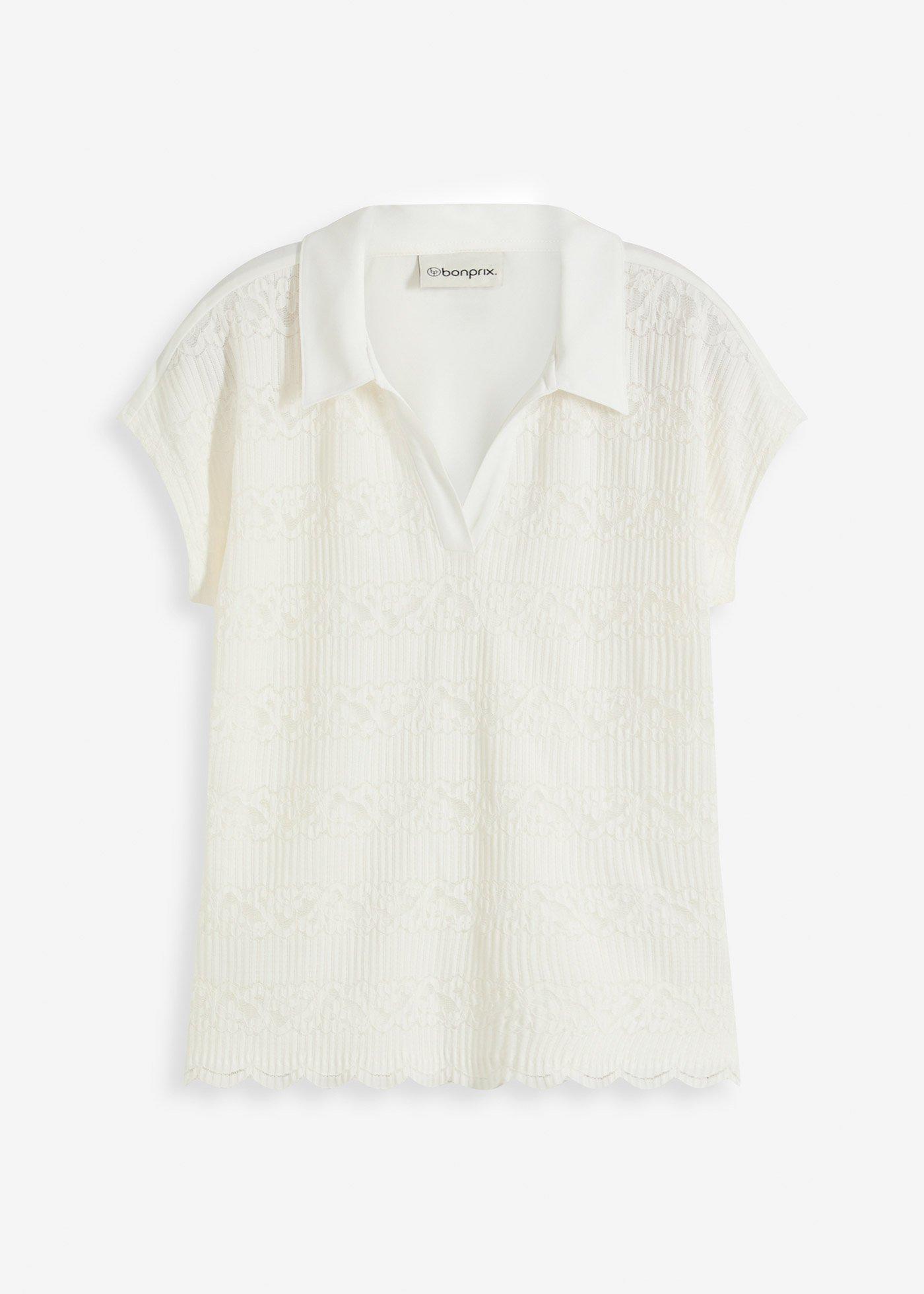 Poloshirt mit Spitze
