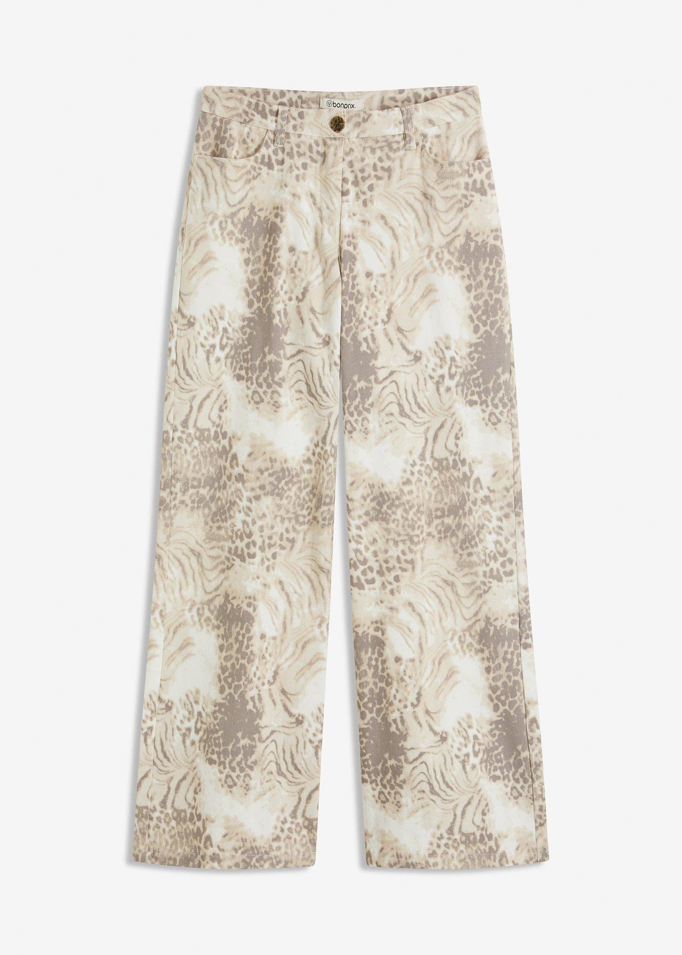 Wide Leg Hose aus Twill