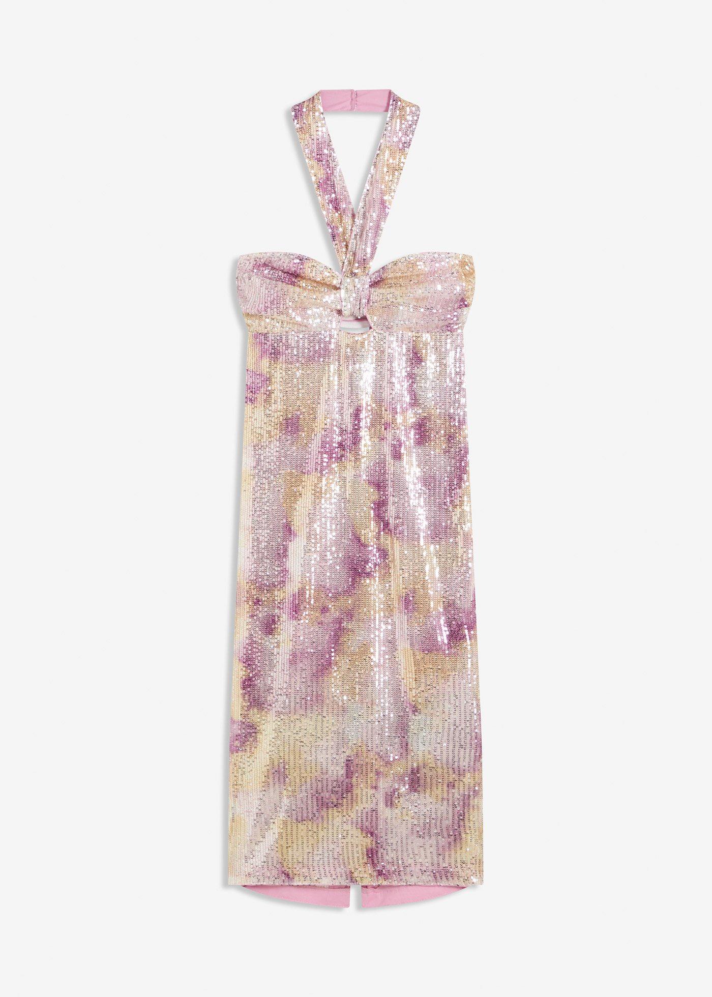 Neckholder-Kleid mit Pailletten