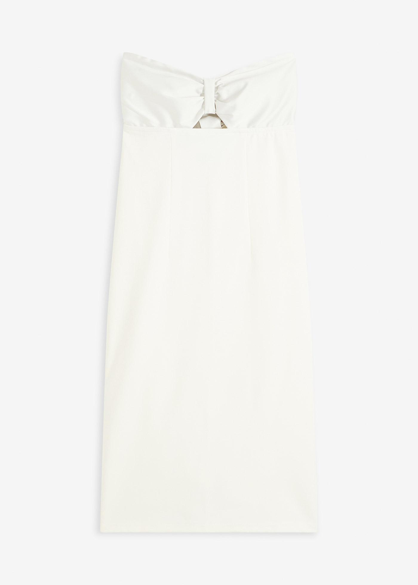 Bandeau-Kleid mit glänzendem Satin