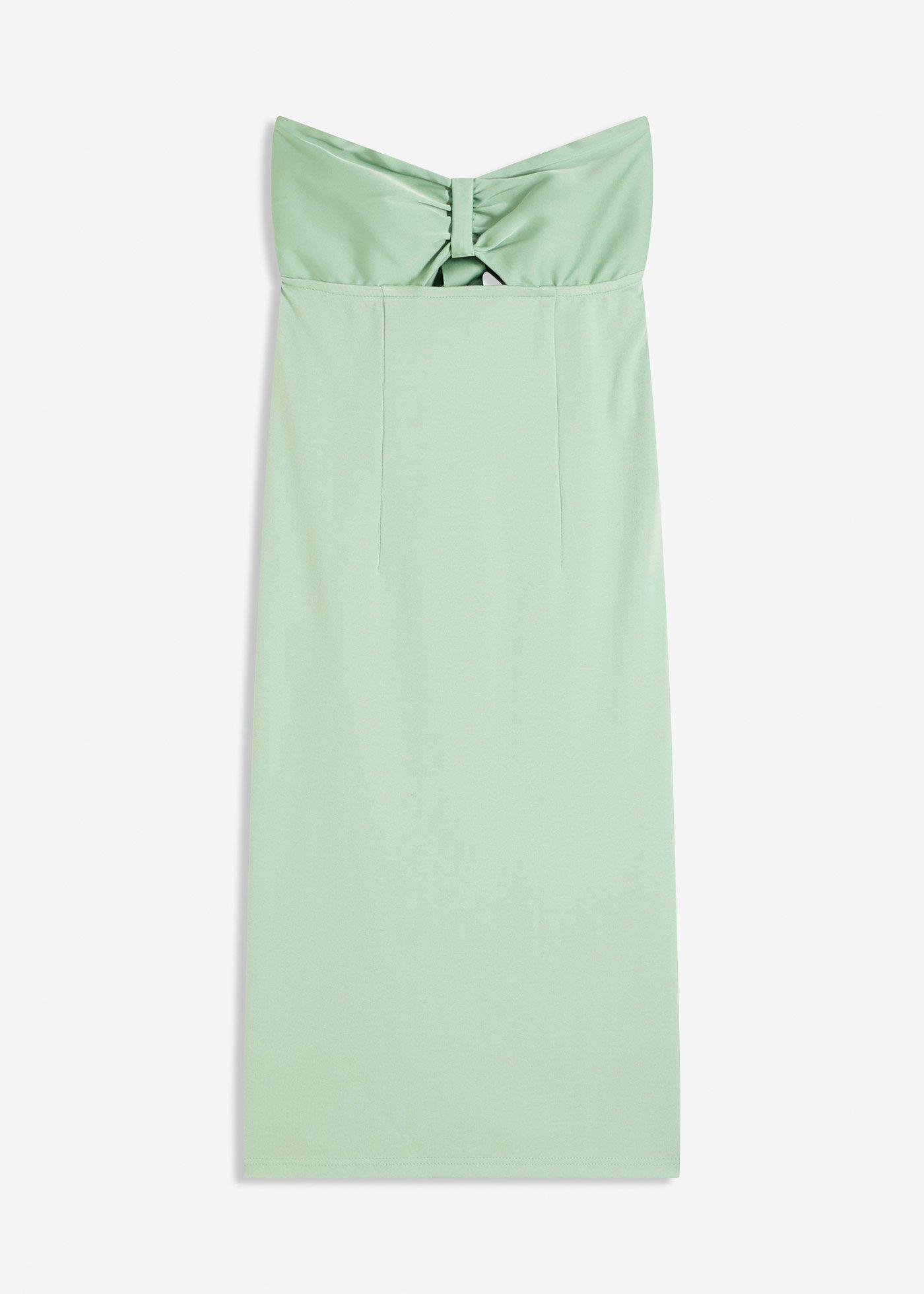 Bandeau-Kleid mit glänzendem Satin