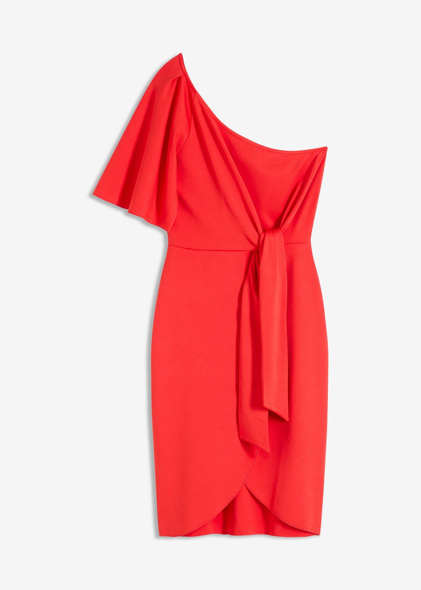One-Shoulder-Kleid mit Raffung