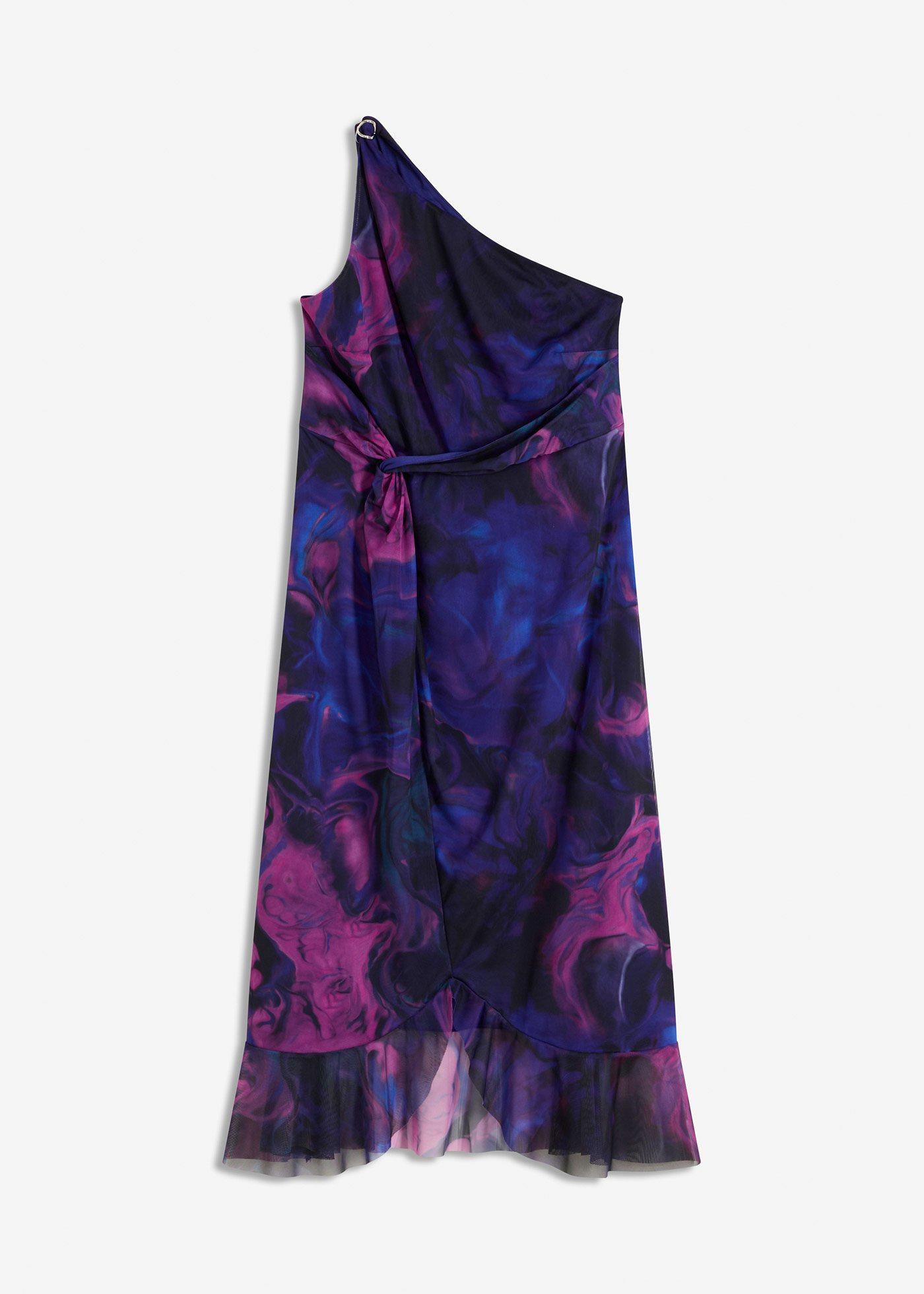 Figurbetontes One-Shoulder-Kleid mit Schmuck-Detail