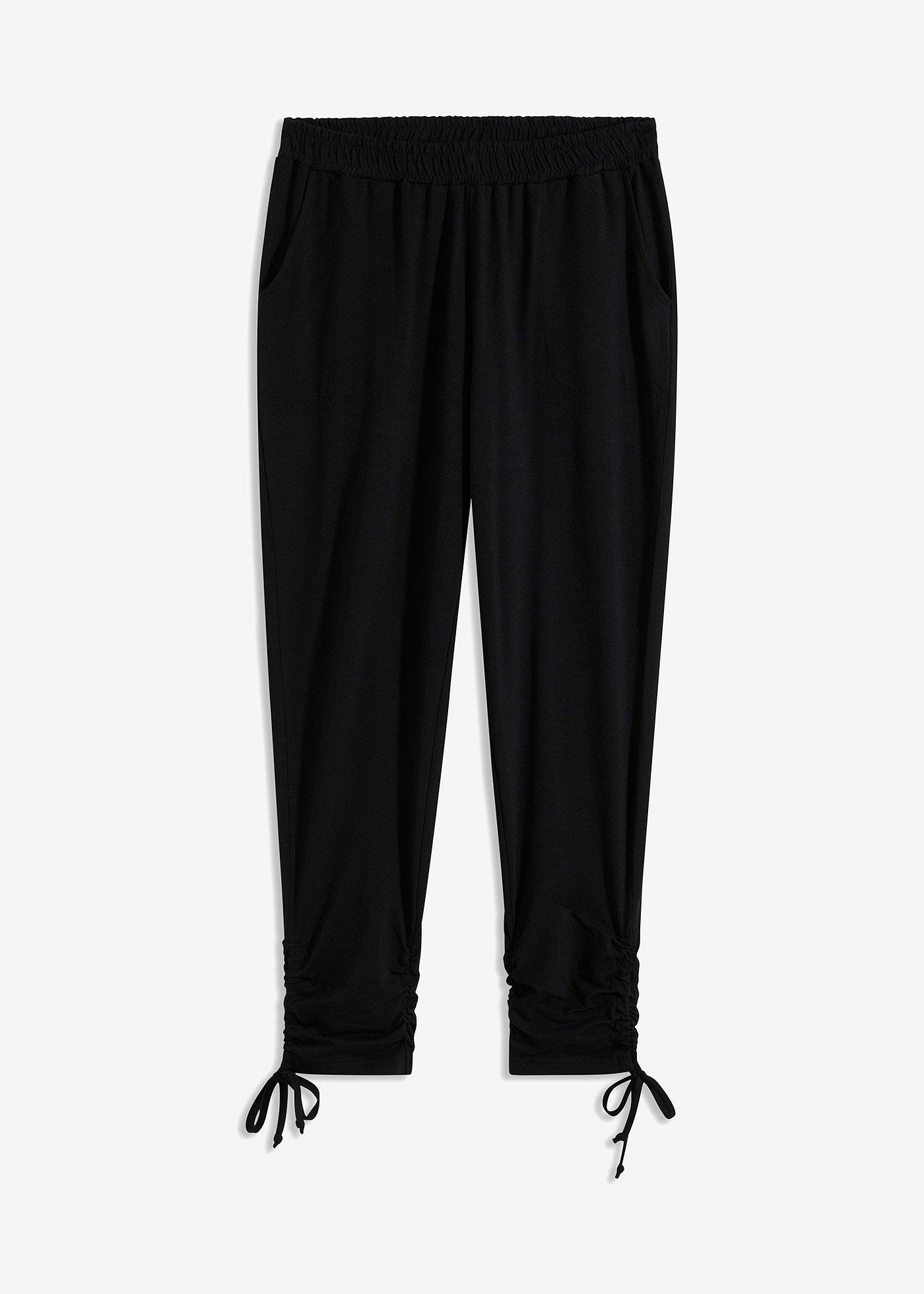 Jersey-Hose mit Raffung