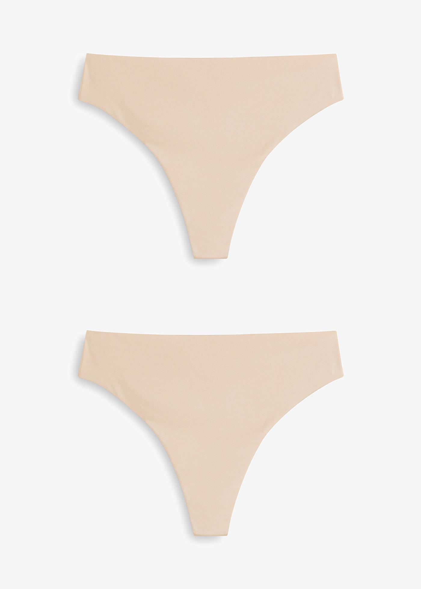 Highwaist String mit Glanzeffekt (2er Pack)