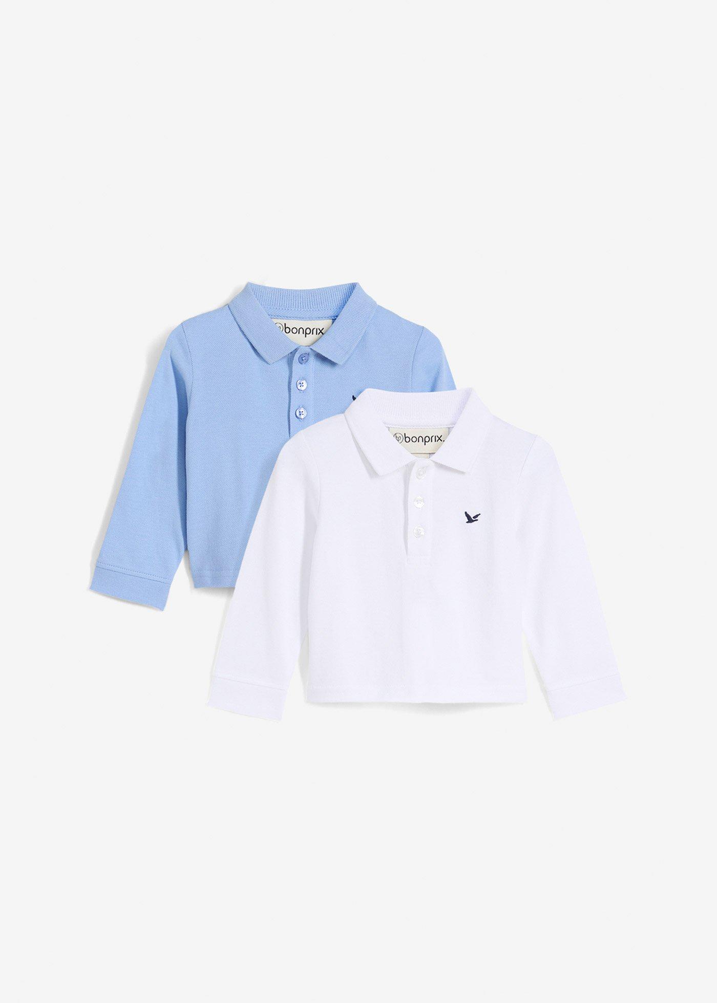 Pique-Poloshirt aus reiner Baumwolle (2er Pack)
