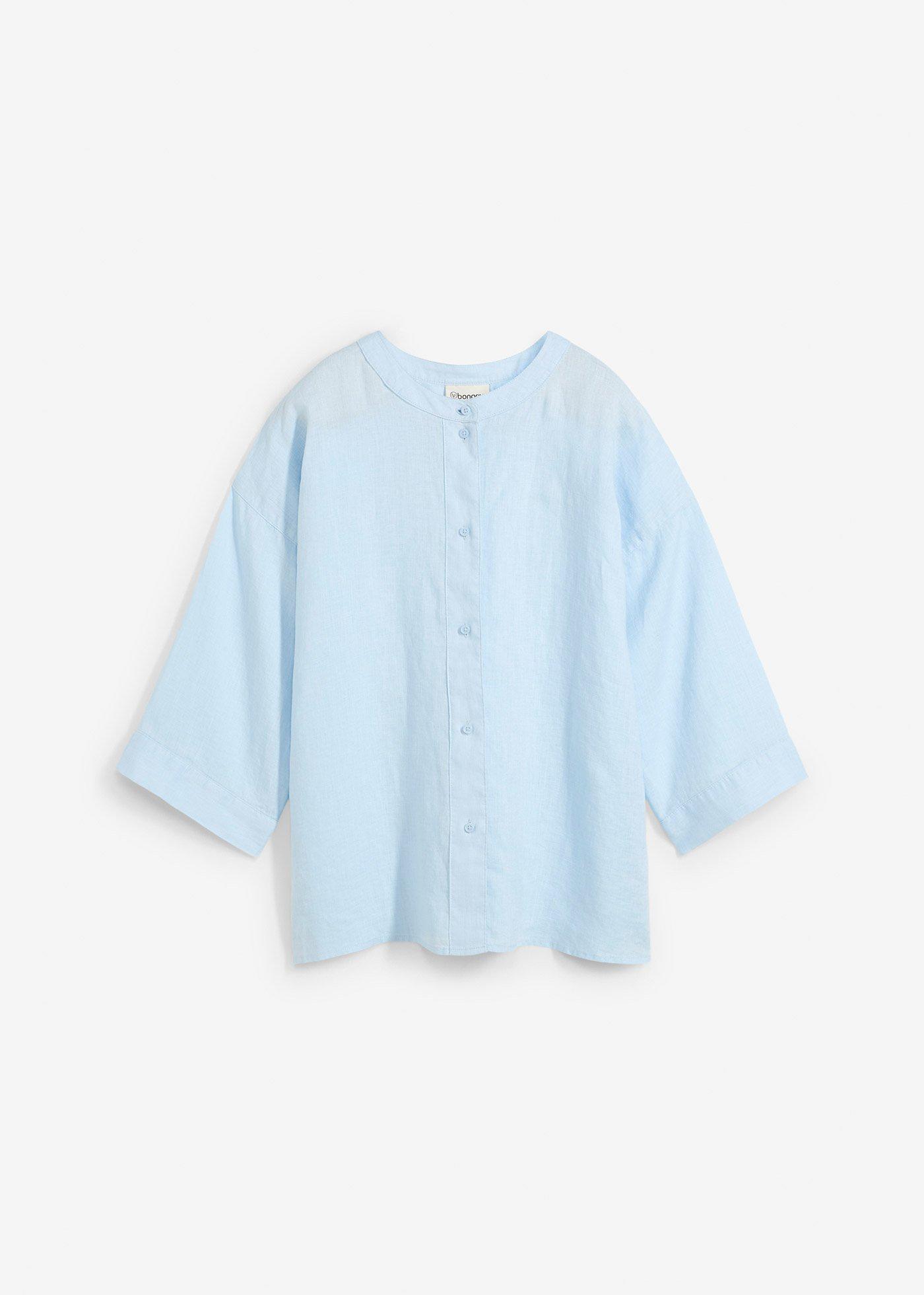 Oversize-Bluse aus reinem Leinen