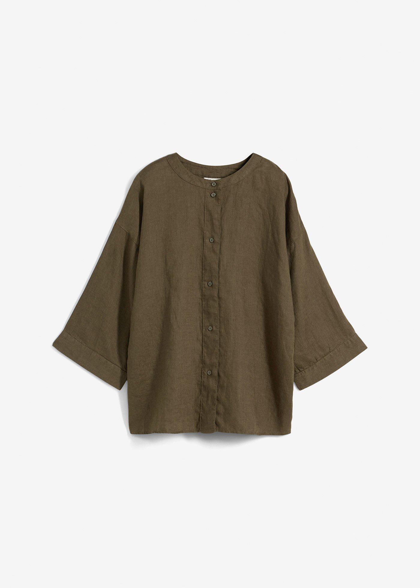 Oversize-Bluse aus reinem Leinen