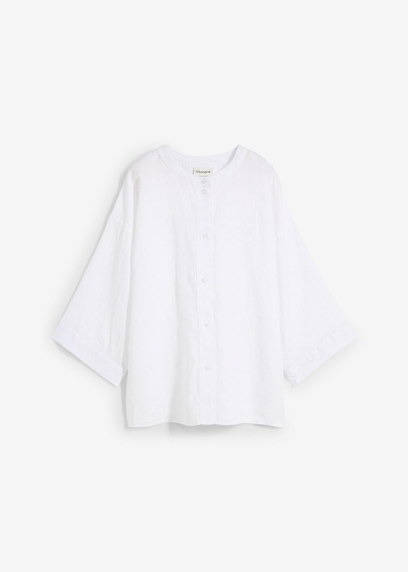 Oversize-Bluse aus reinem Leinen