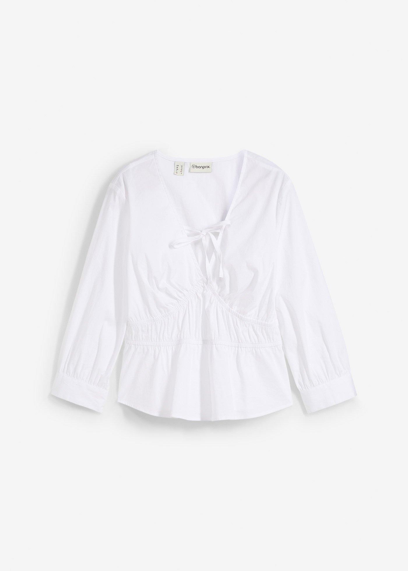 Geraffte Bluse mit elastischen Nähten
