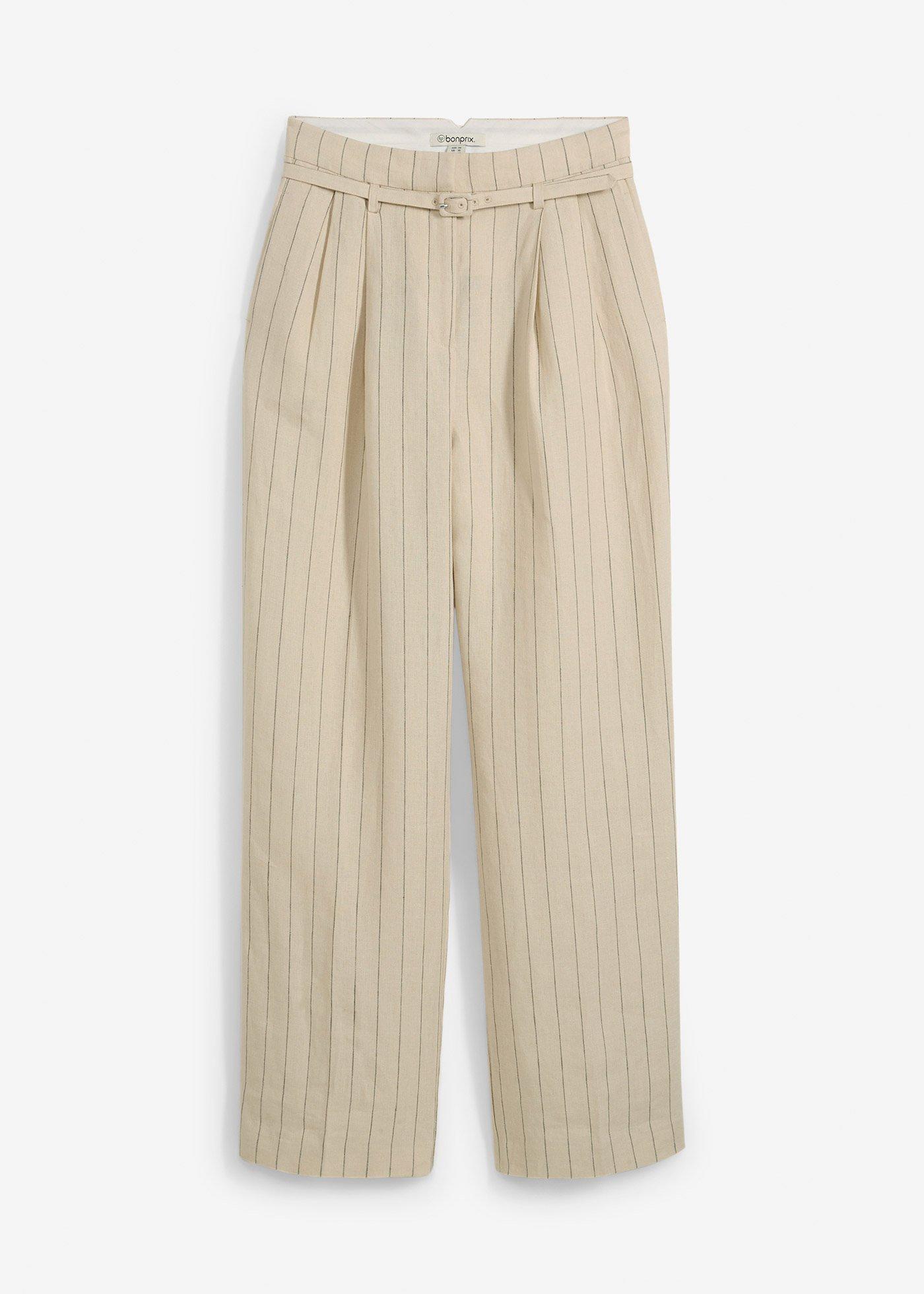 Hose mit Gürtel (2-tlg.Set) aus reinem Leinen