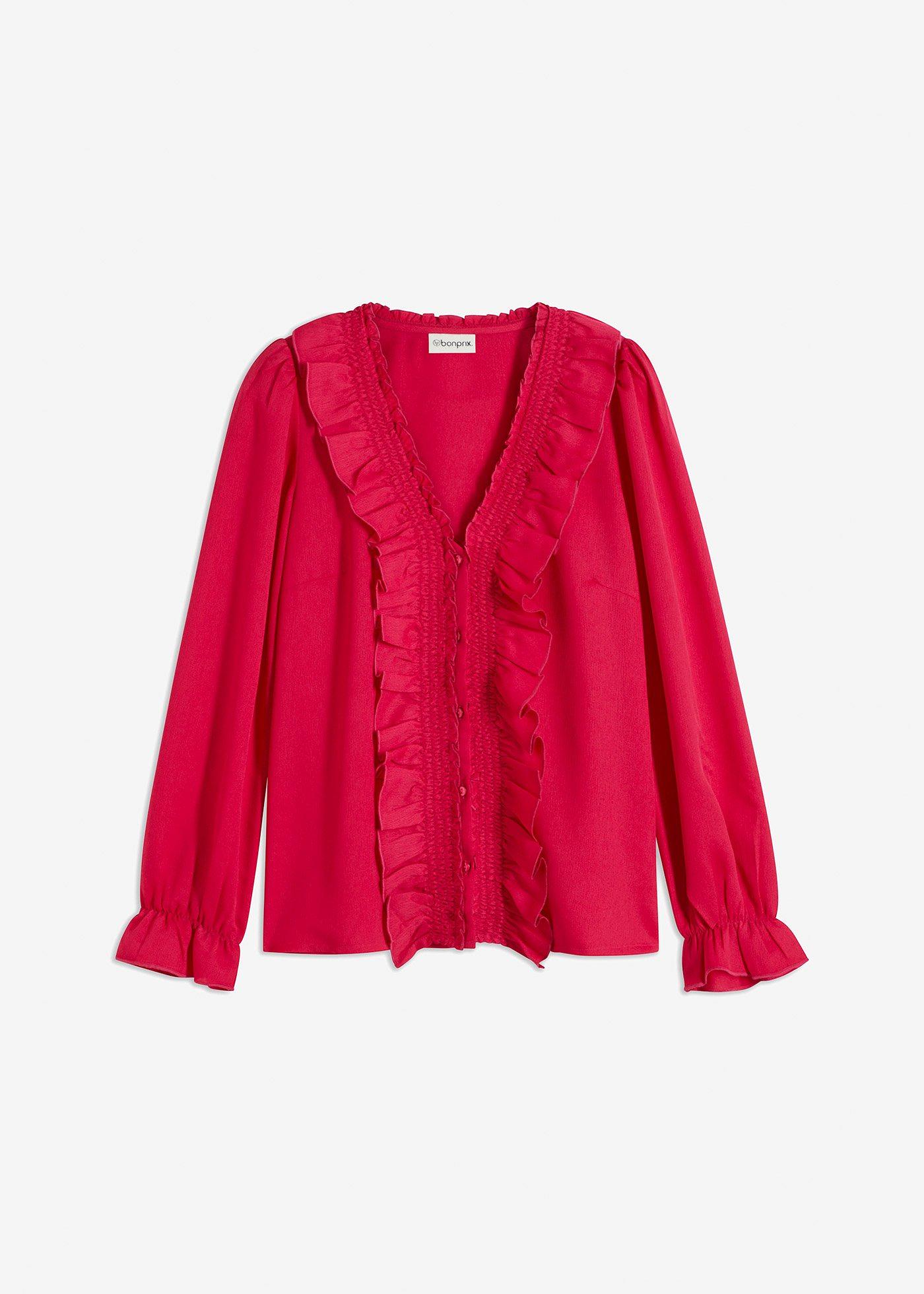 Bluse mit Volants