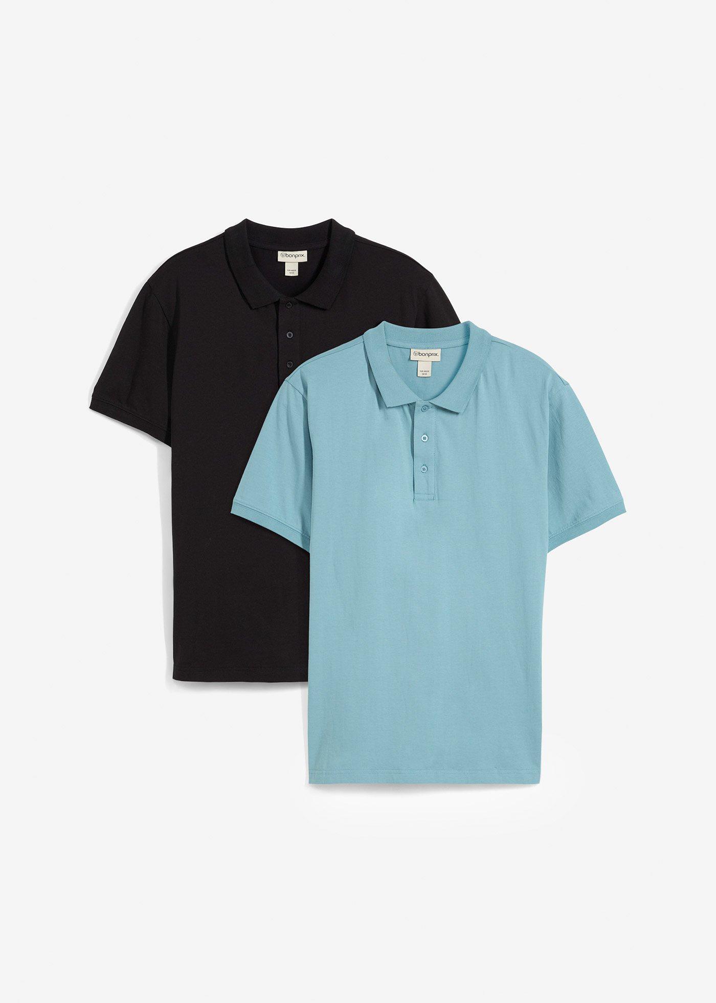 Jersey-Poloshirt (2er Pack) aus reiner Bio-Baumwolle
