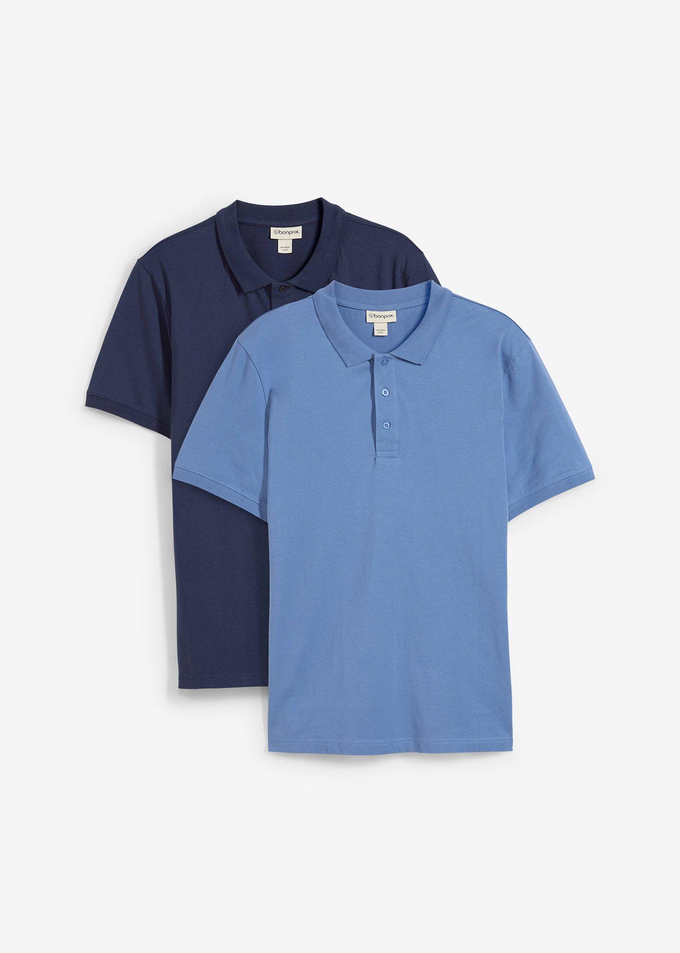 Jersey-Poloshirt (2er Pack) aus reiner Bio-Baumwolle