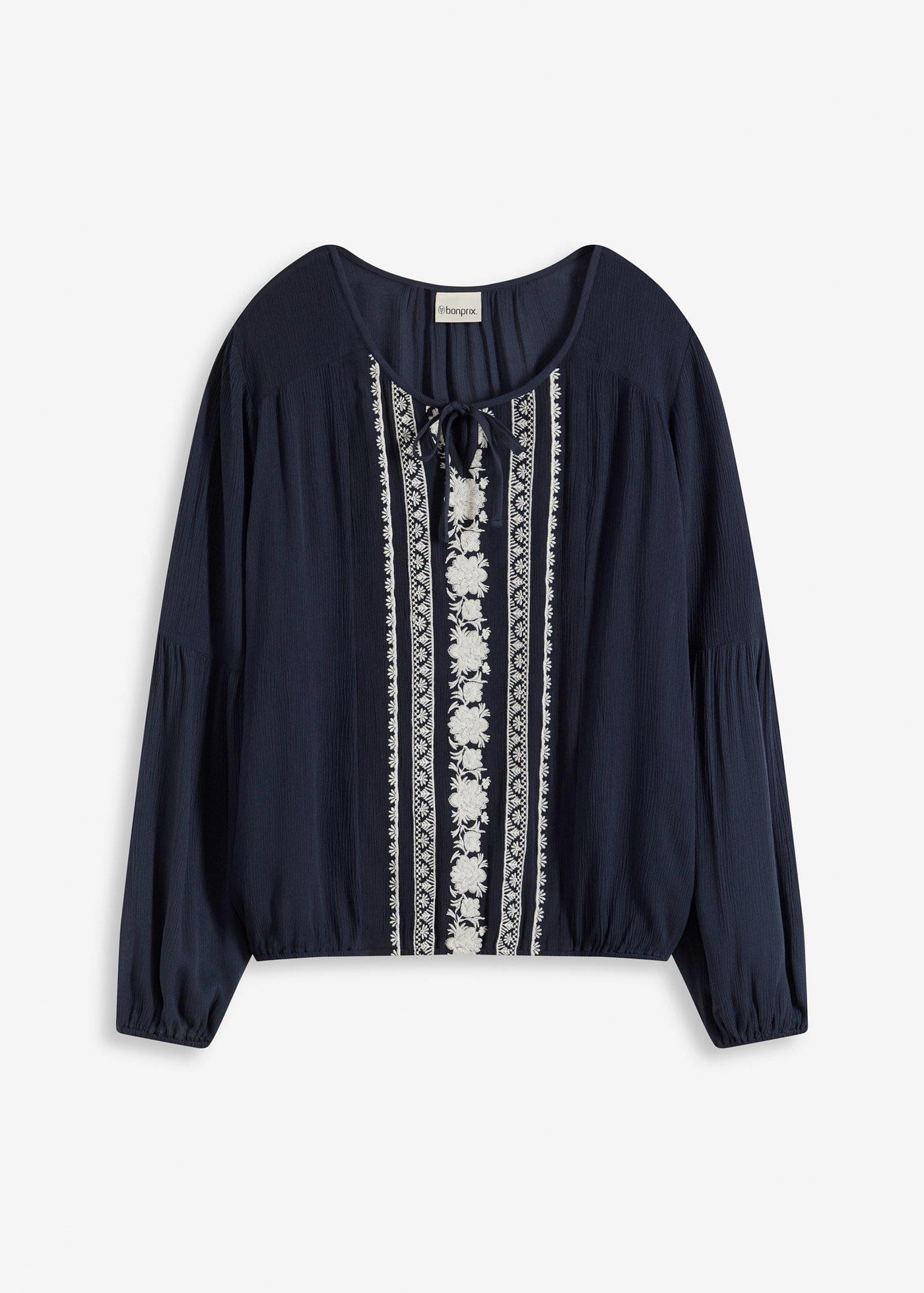 Bluse mit Stickerei