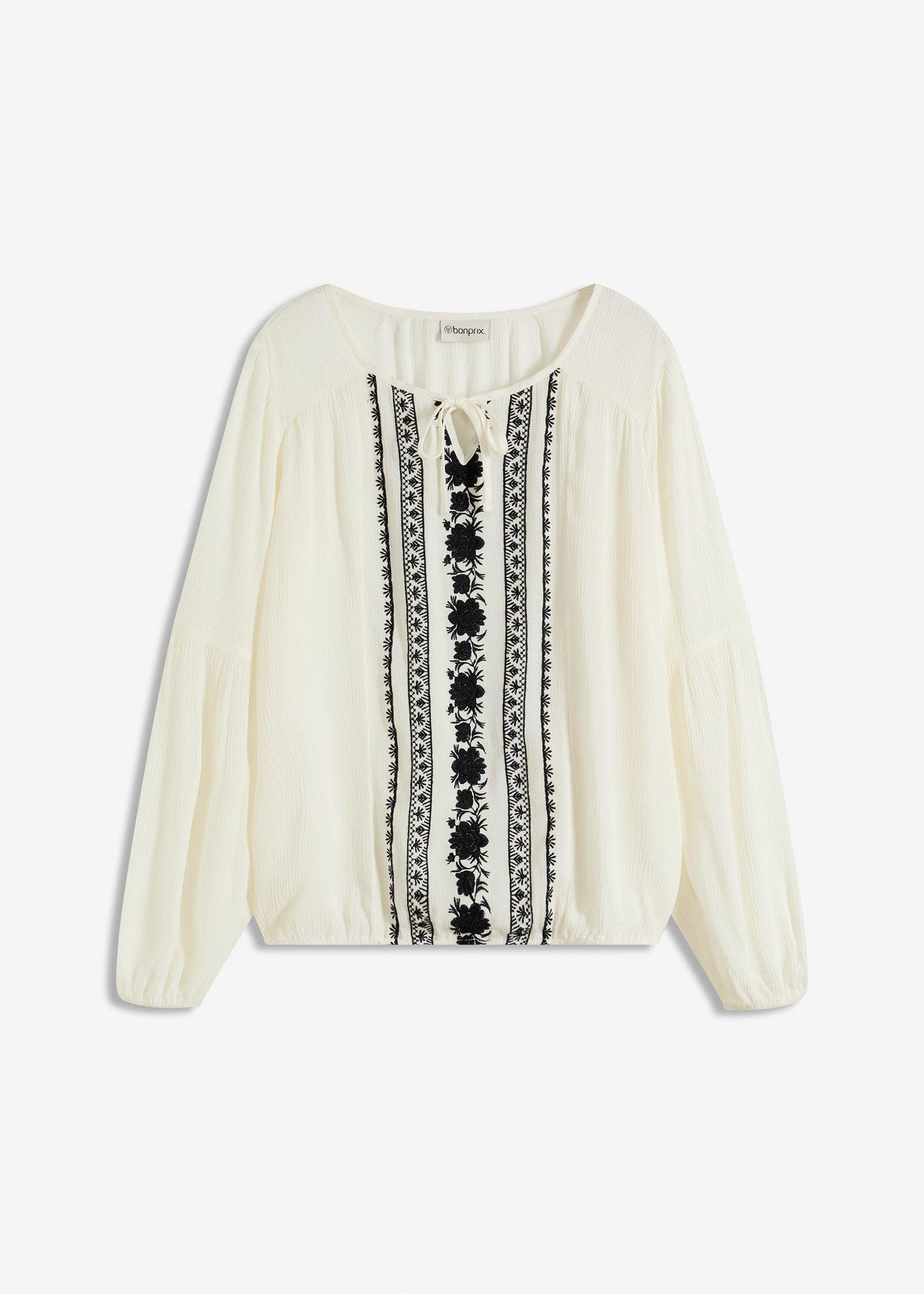 Bluse mit Stickerei
