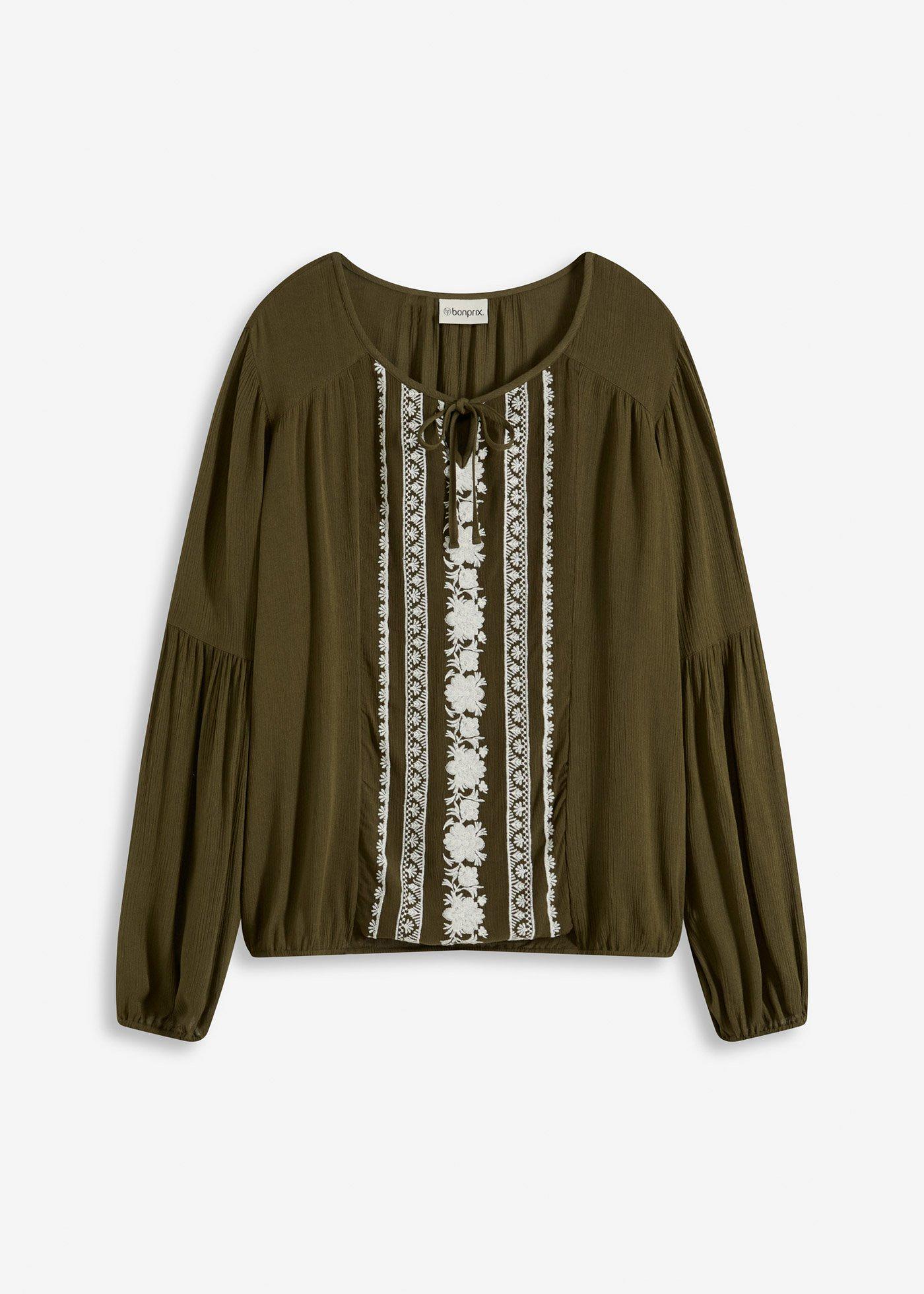 Bluse mit Stickerei