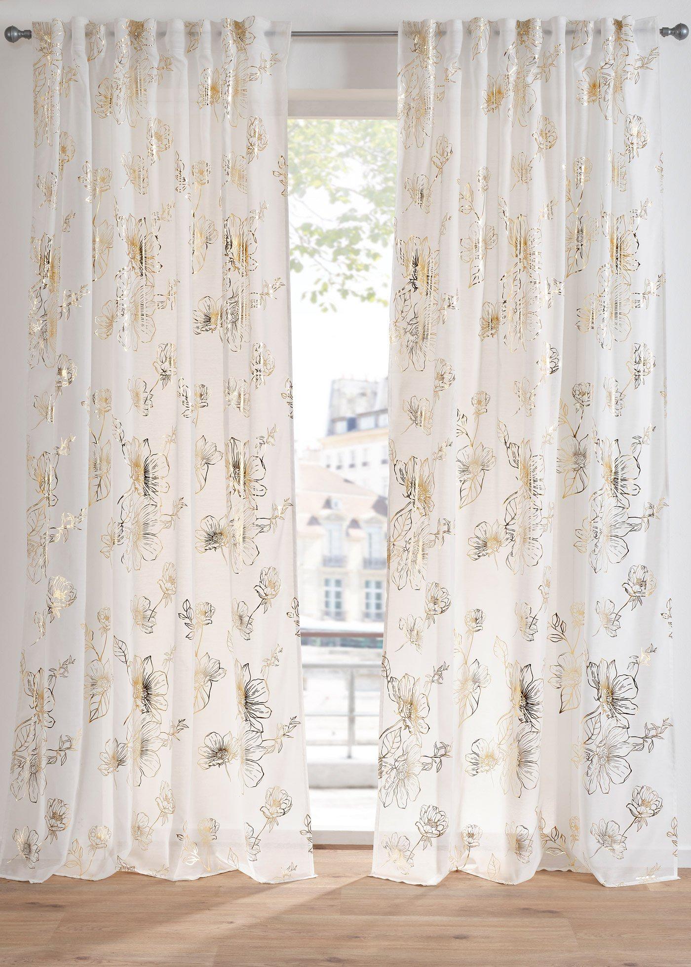 Gardine mit Glanz Druck (1er Pack)
