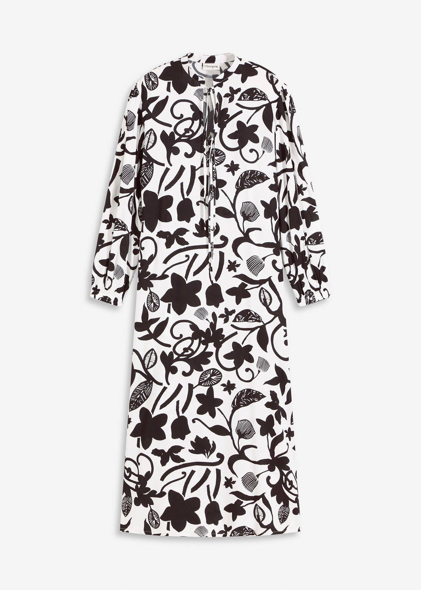 Kaftan-Kleid aus fließender Viskose