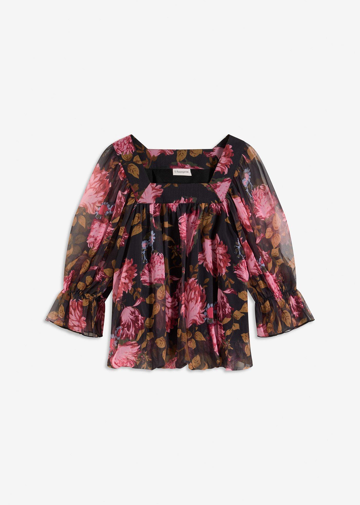 Bluse mit Ballonsaum
