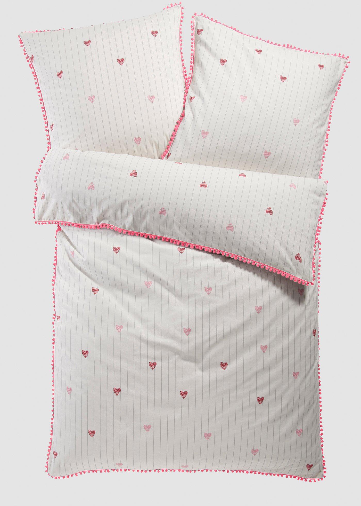Bettwäsche mit Pompons