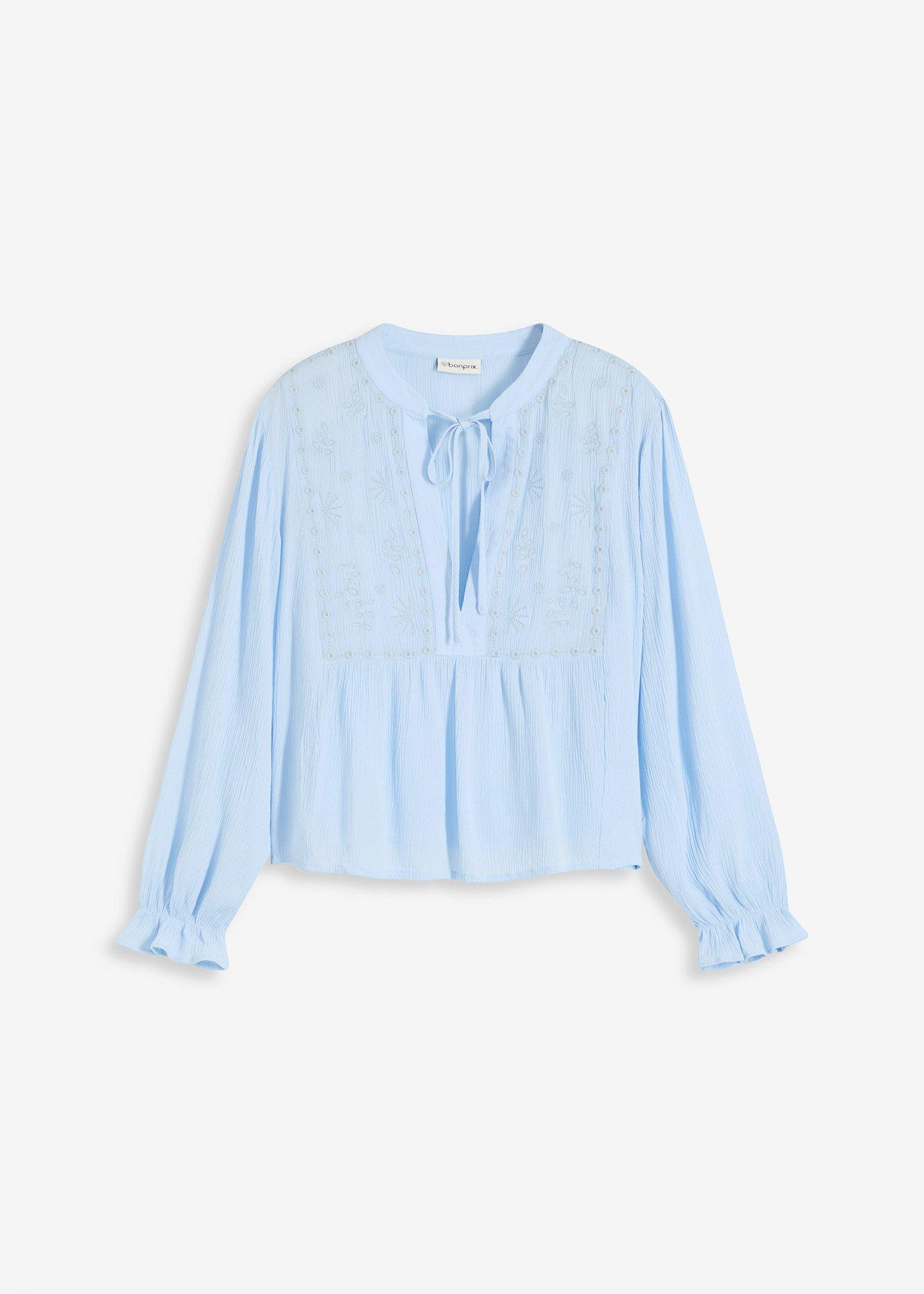 Bluse mit Lochstickerei