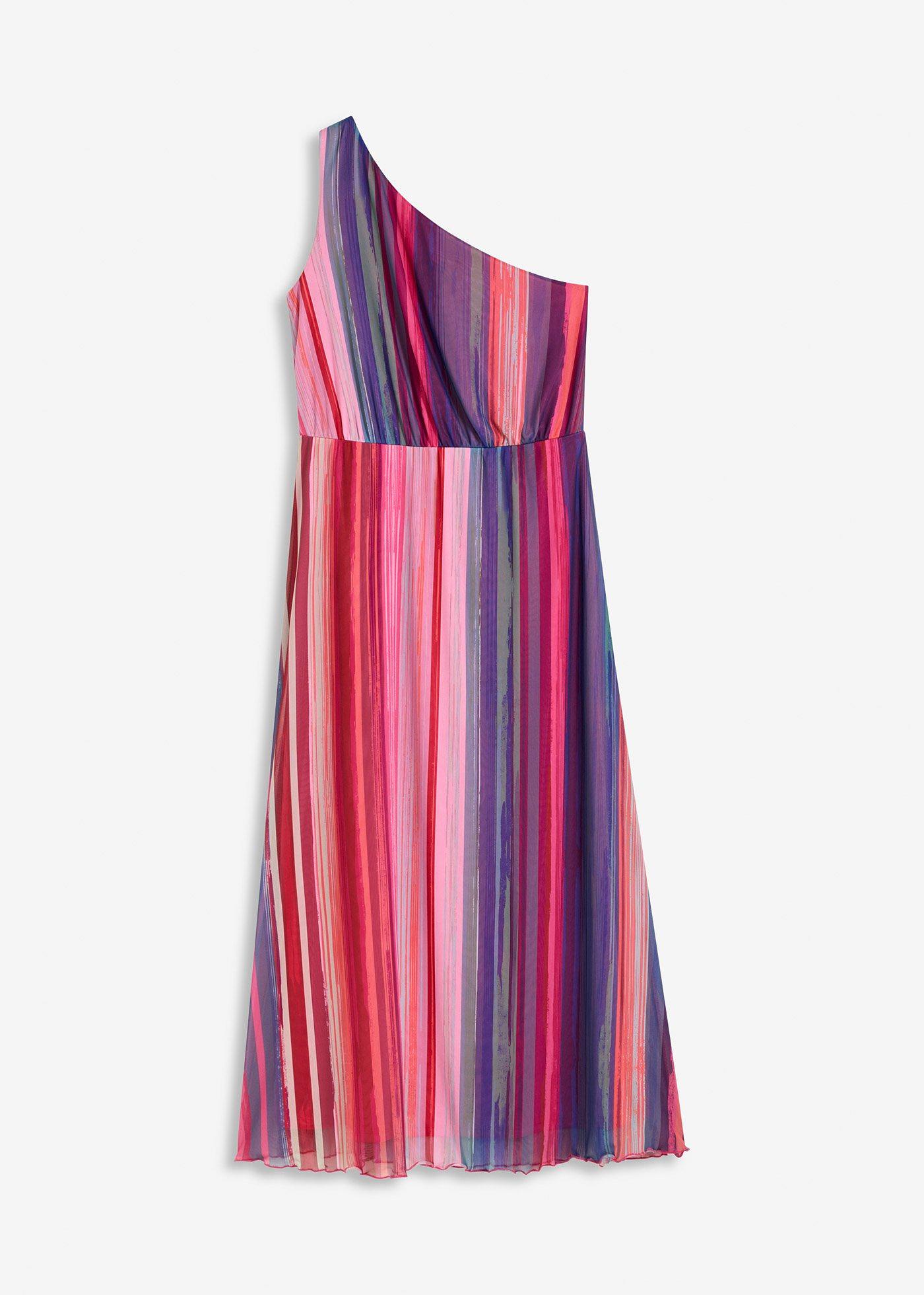 One-Shoulder-Kleid aus softem Mesh