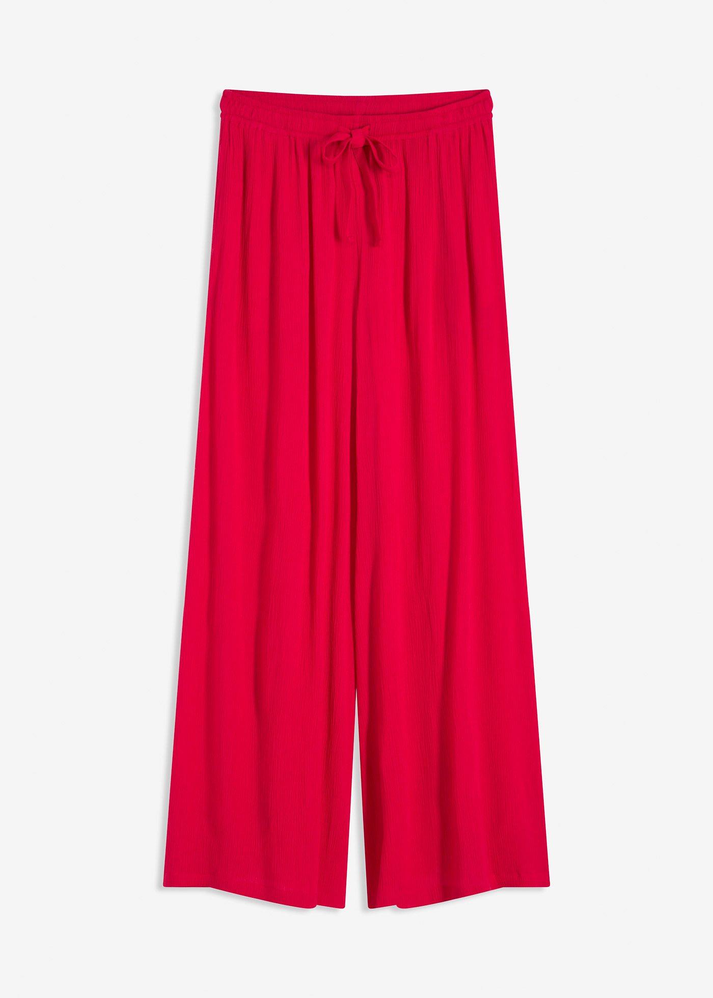 Weite Hose aus feiner Viskose