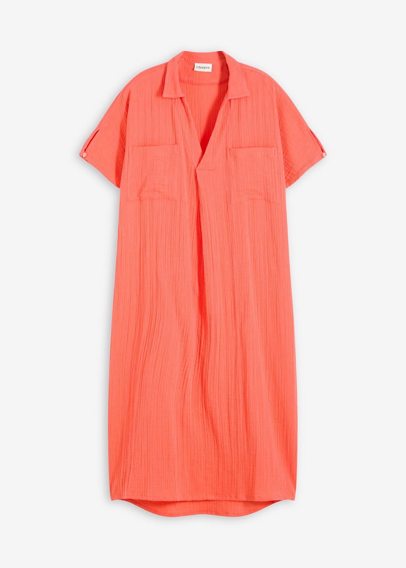 Kaftan-Kleid aus weichem Musselin