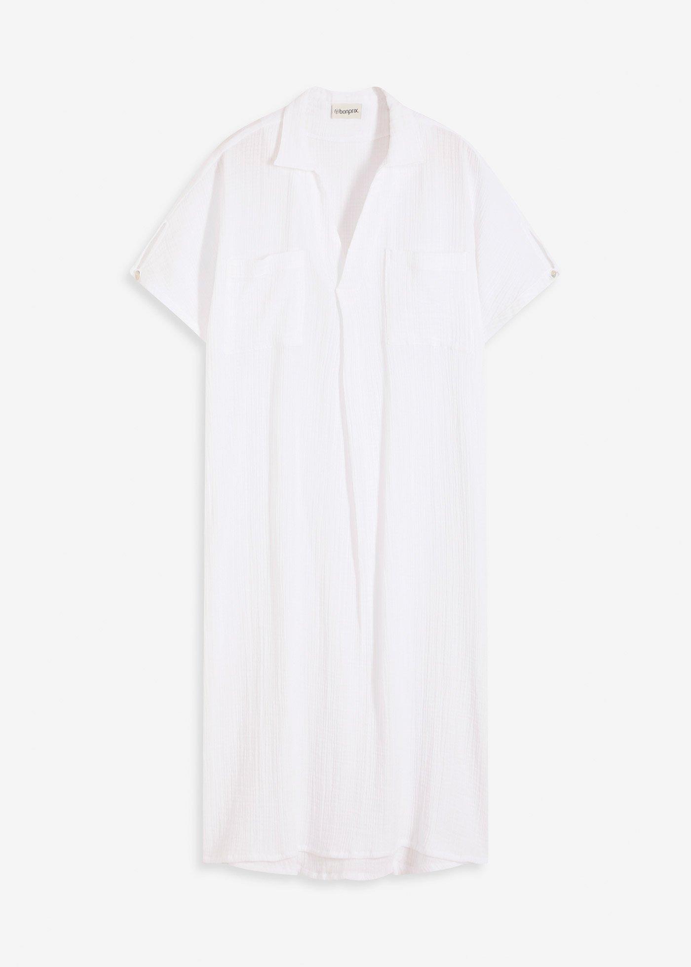 Kaftan-Kleid aus weichem Musselin