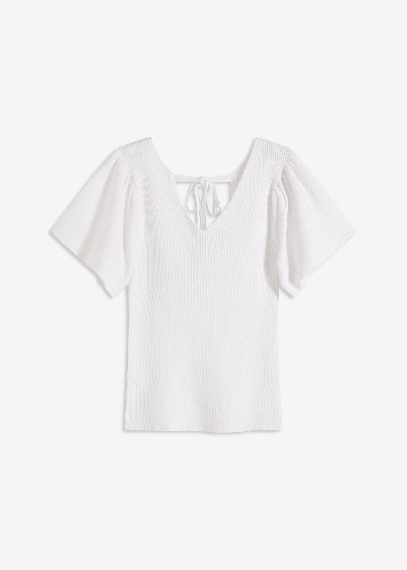 Ripp-Pullover aus Viskose-Mix