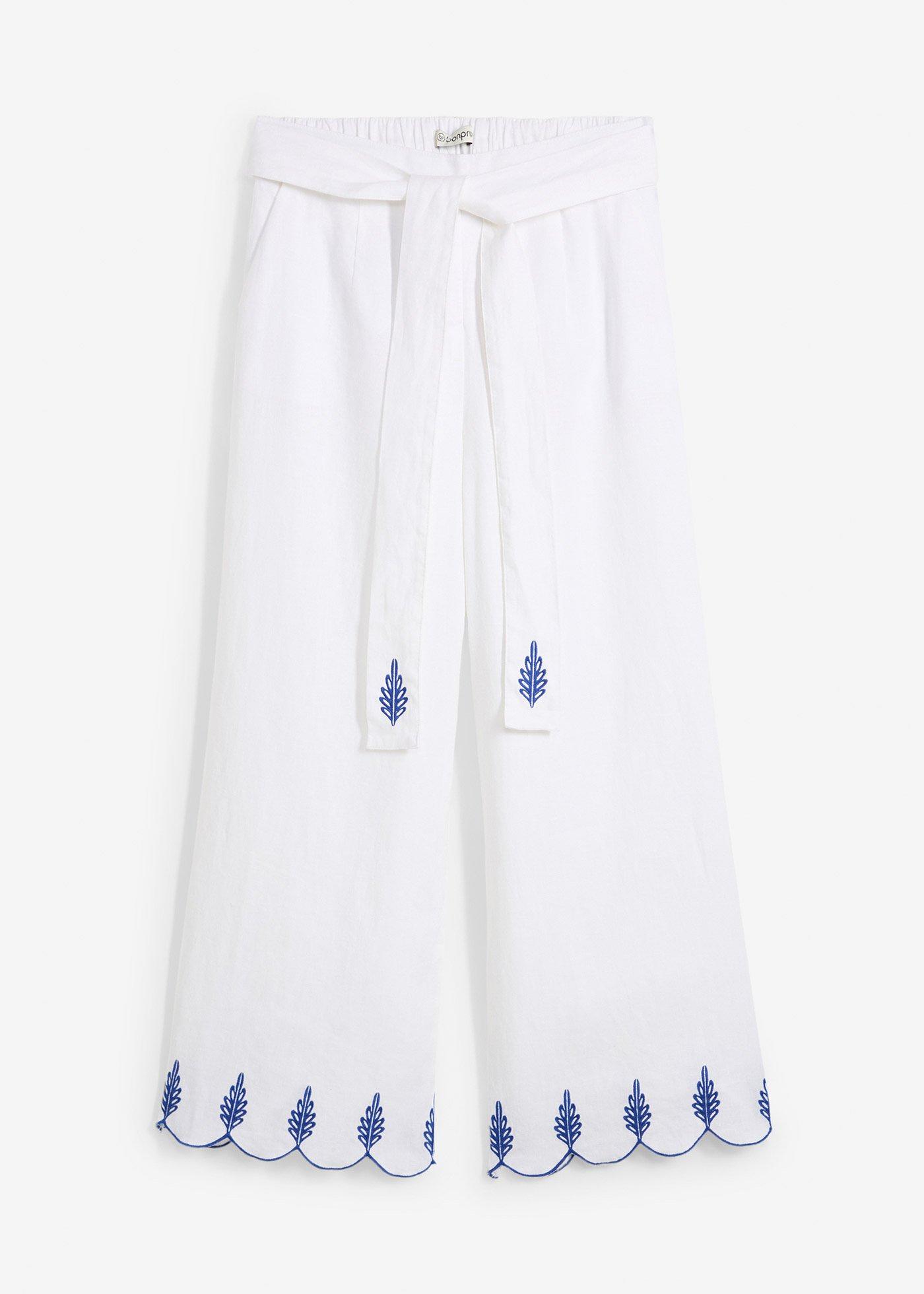 Leinen-Culotte mit Gürtel (2 tlg. Set)