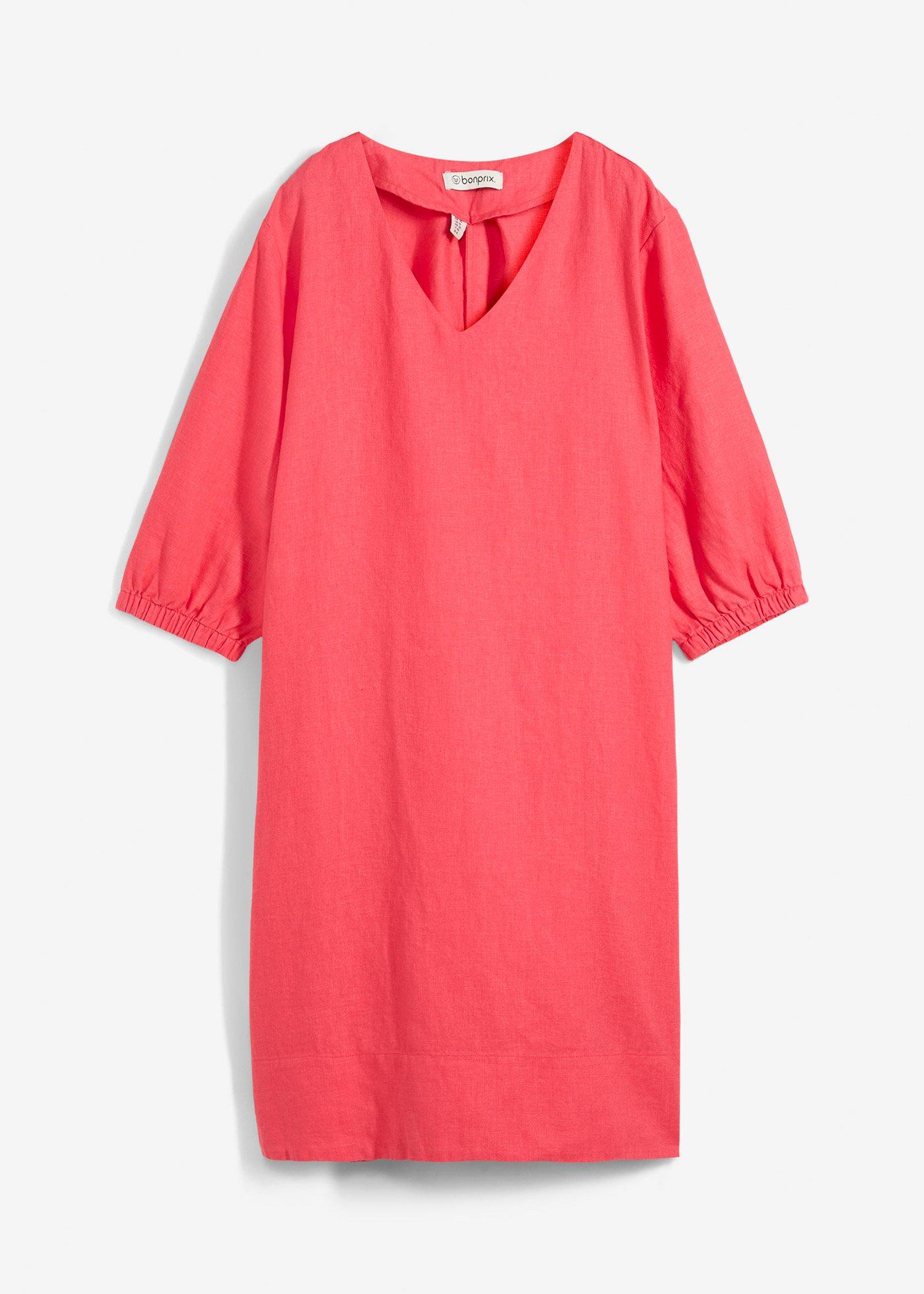 Kleid aus reinem Leinen, 3/4 Arm