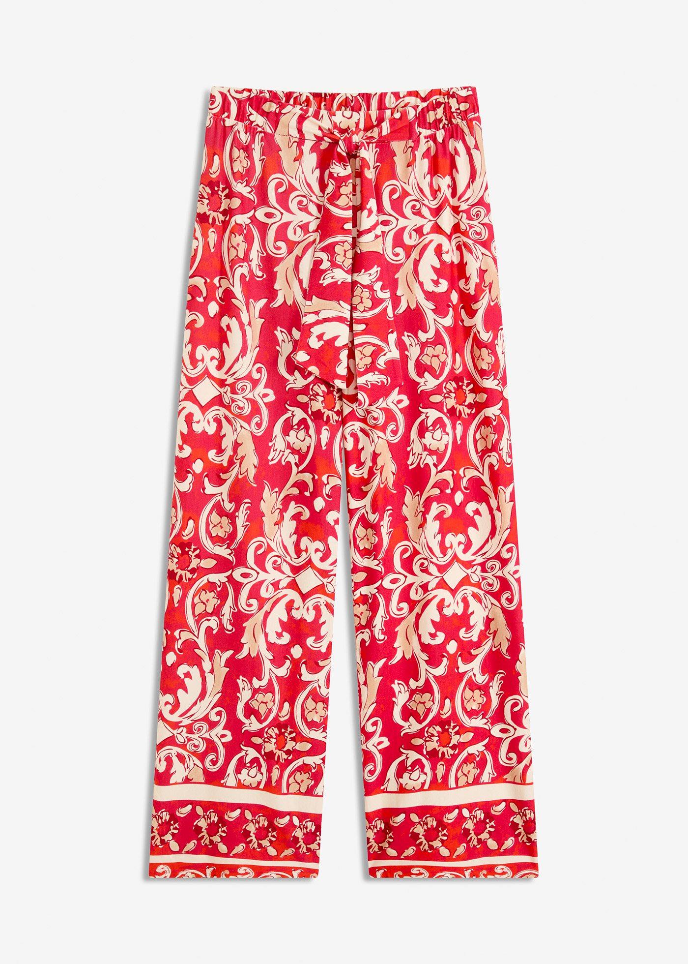 bedruckte Jersey-Hose aus softem Viskose-Mix