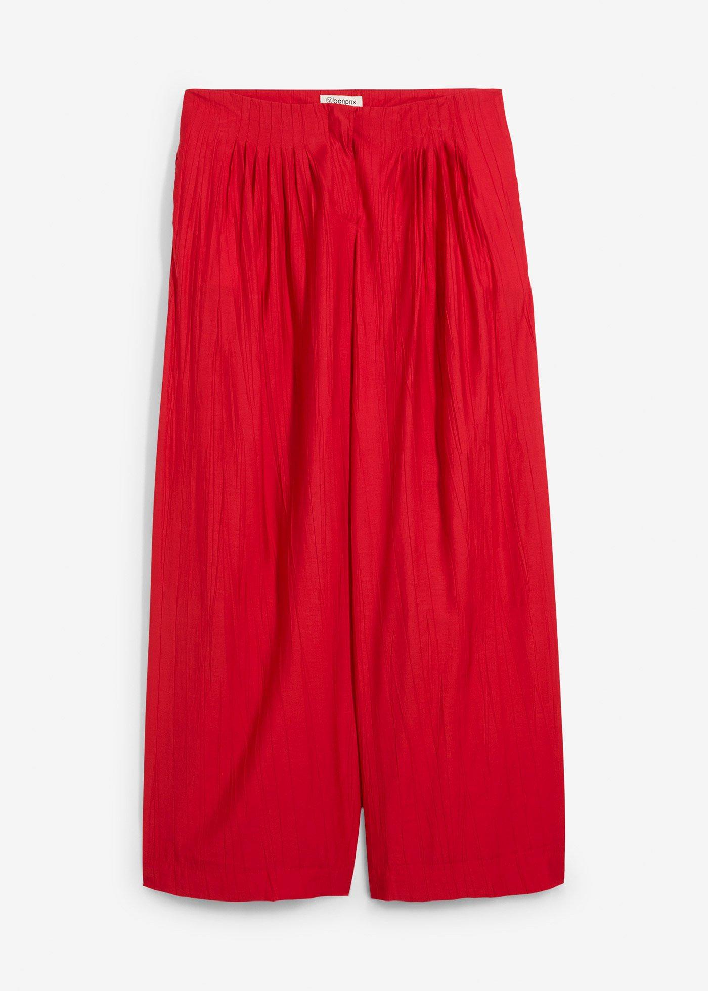 Palazzo-Hose aus strukturiertem Crinkle-Viskose-Mix
