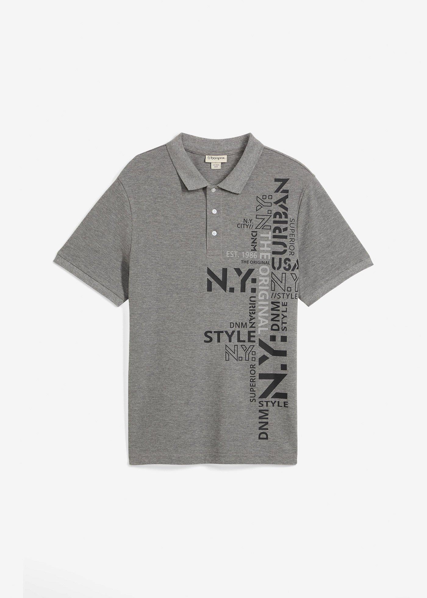 Piqué-Poloshirt aus reiner Baumwolle Slim Fit, Kurzarm