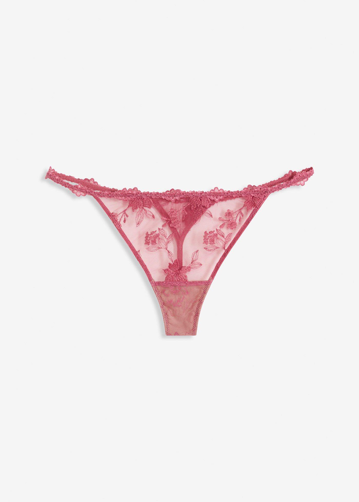 Tanga String mit blumiger Spitze