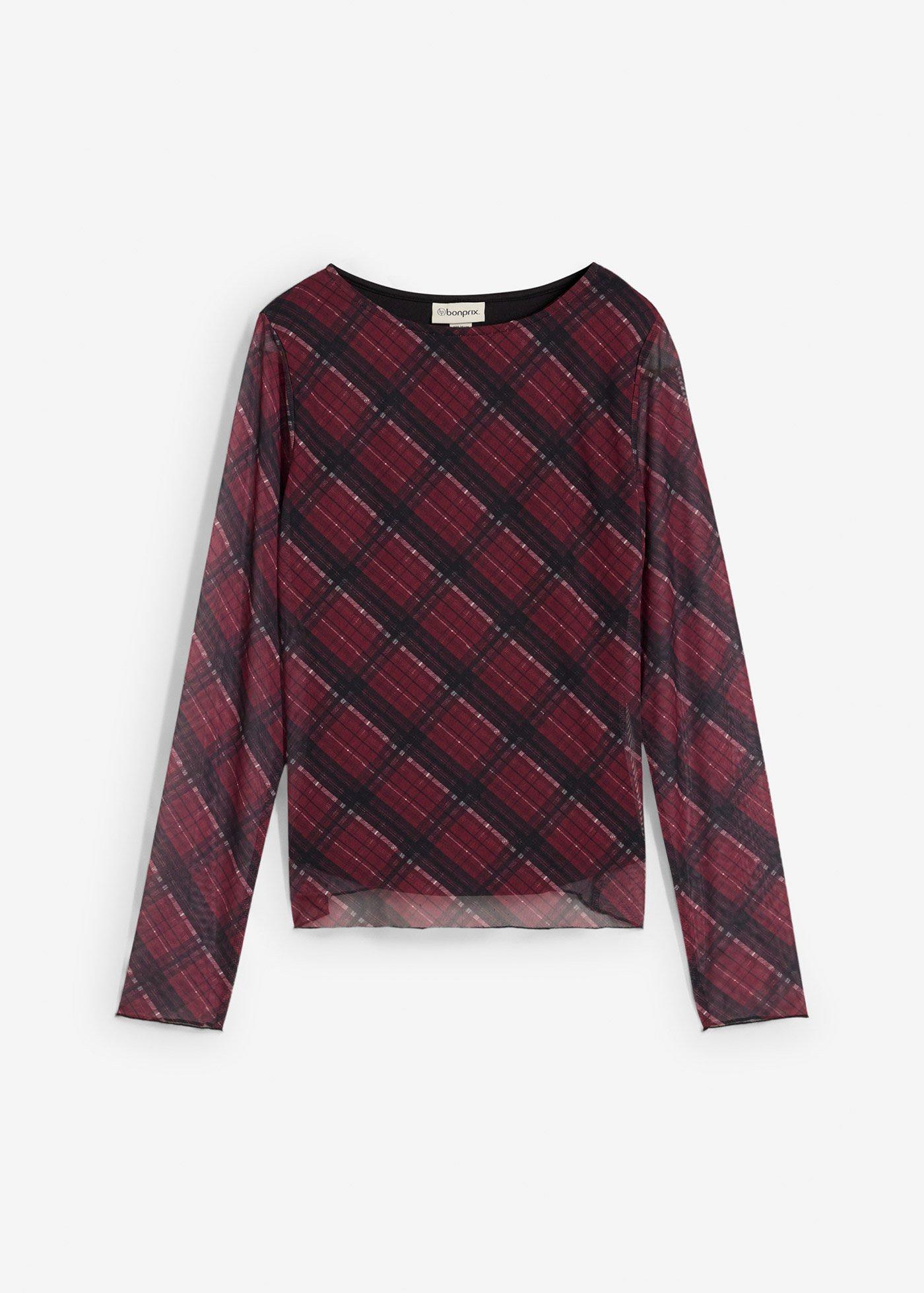 Langarmshirt aus feinem Mesh