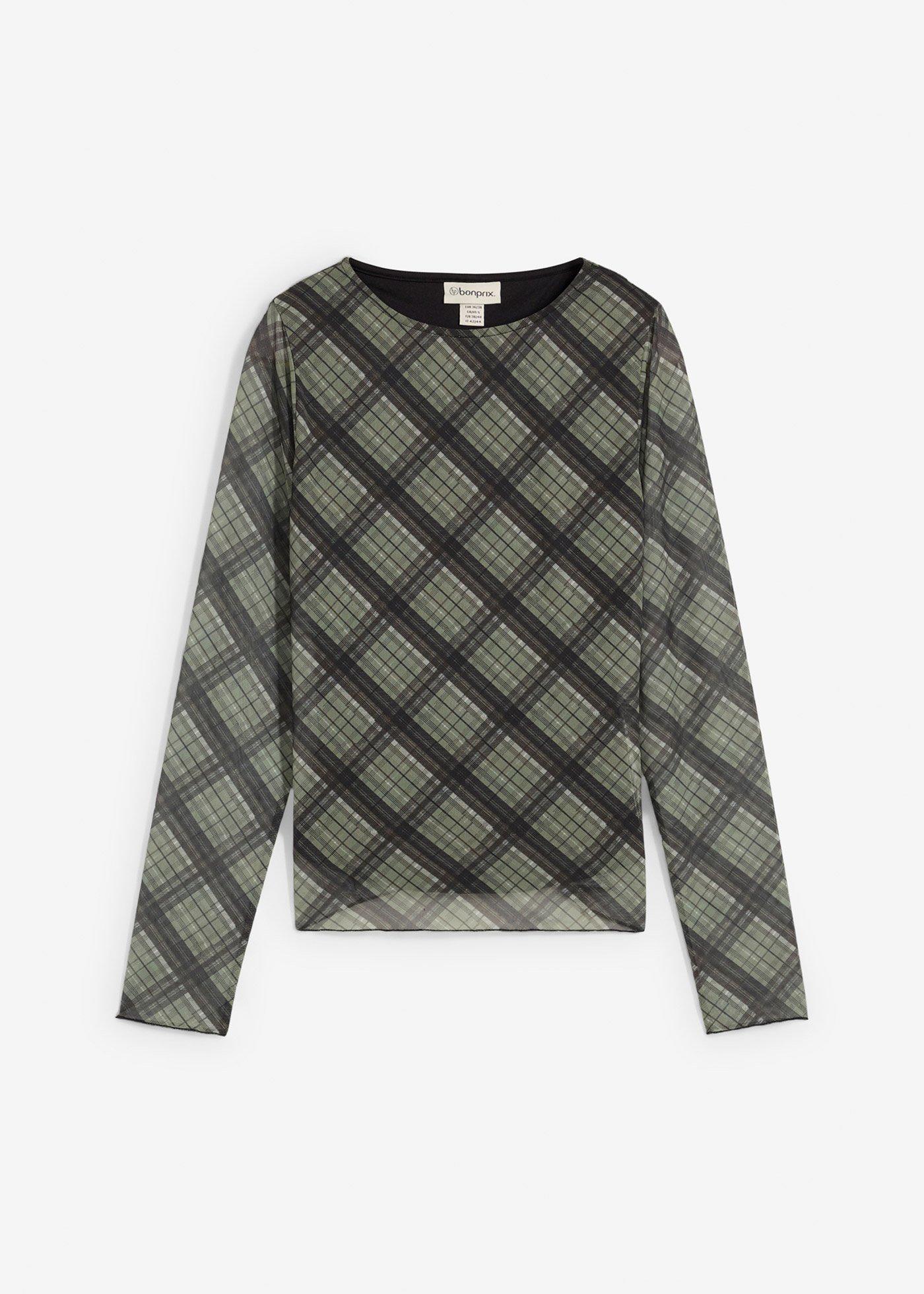 Langarmshirt aus feinem Mesh